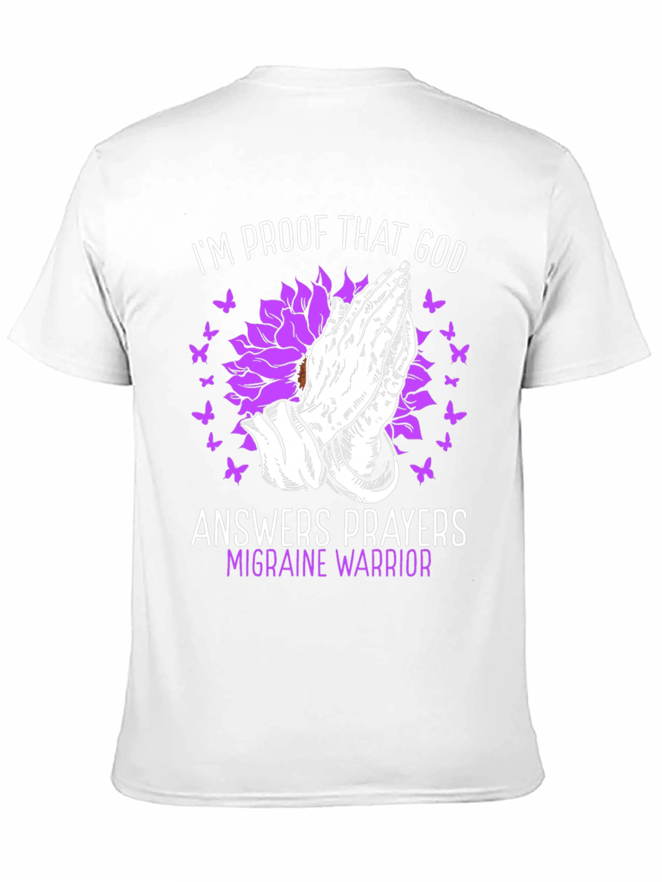 Im Proof God Answers Prayers Migraine Warrior T-Shirt