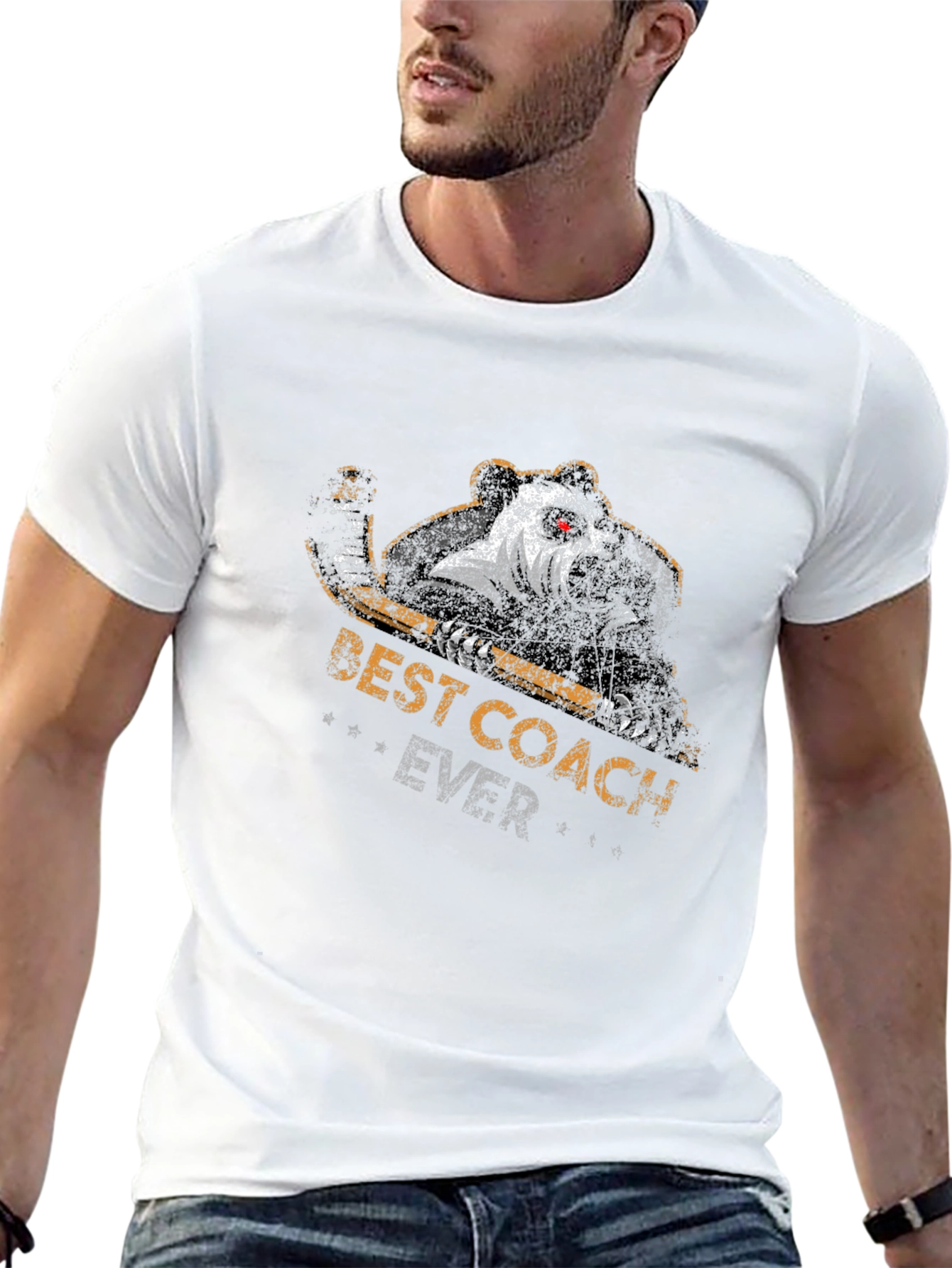 Best Coach Ever Panda Graphic T-Shirt
