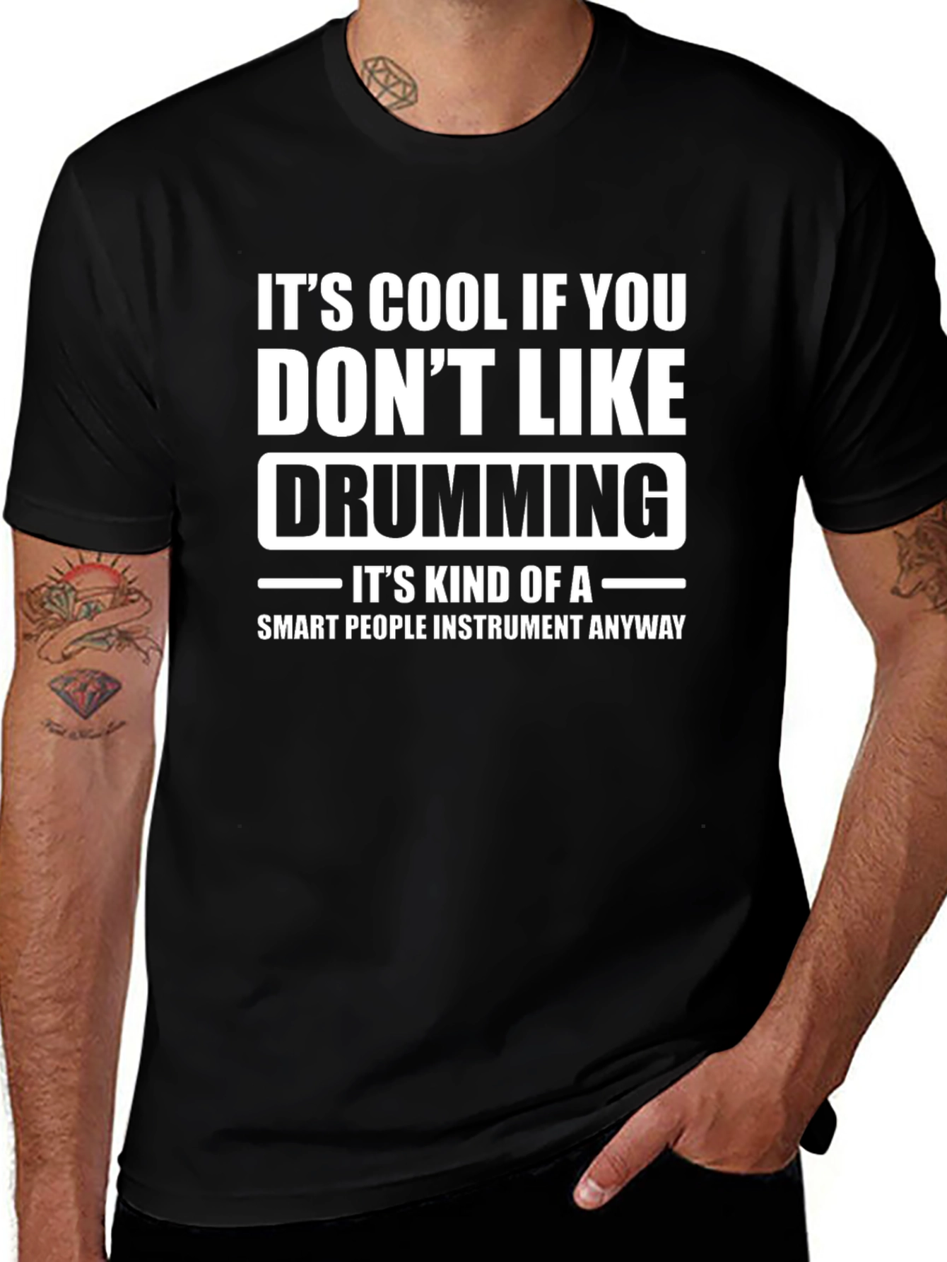 Funny Drumming T-Shirt - Smart People Instrument Tee