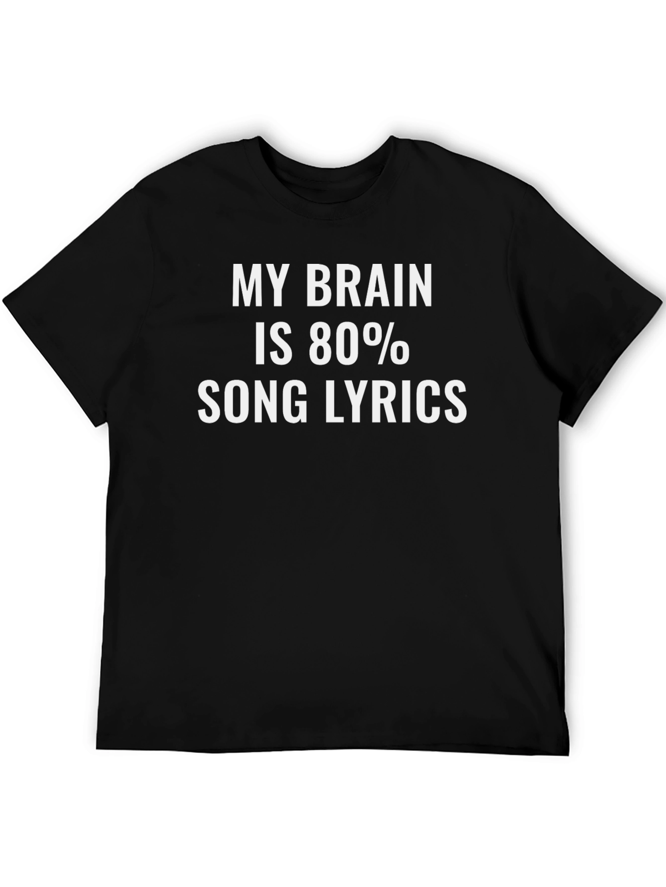 Song Lyrics Brain T-Shirt: Music Lover Tee