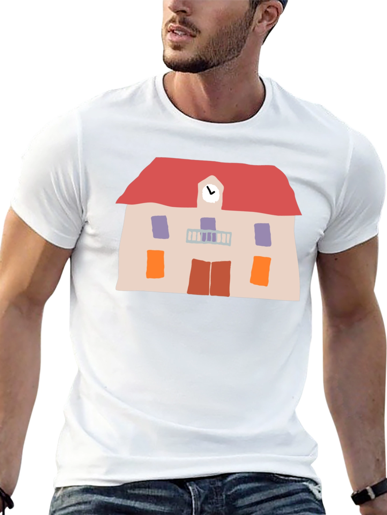 Schoolhouse Graphic Black Tee