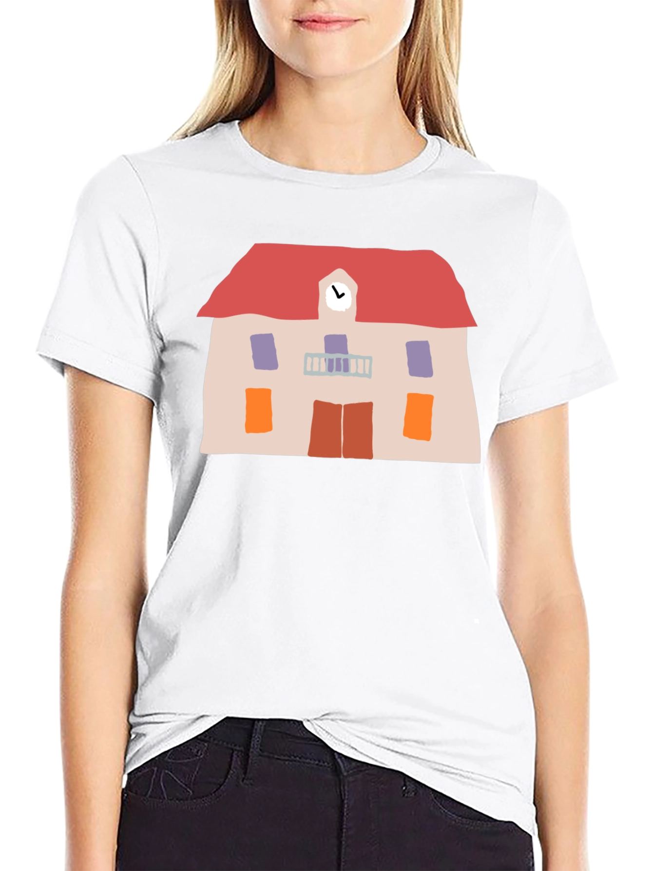 Schoolhouse Graphic Black Tee