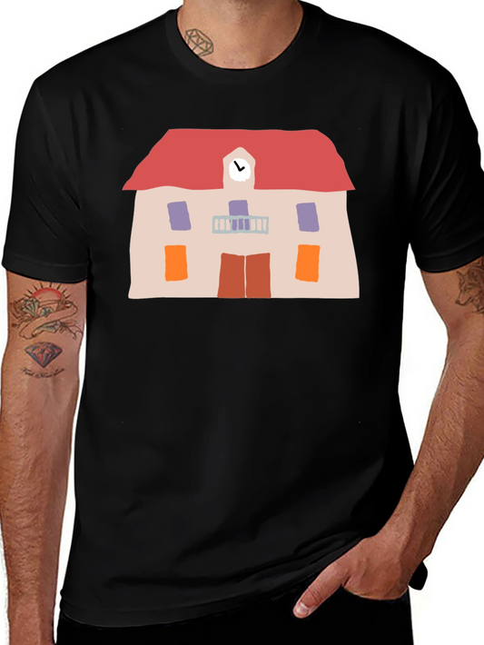 Schoolhouse Graphic Black Tee