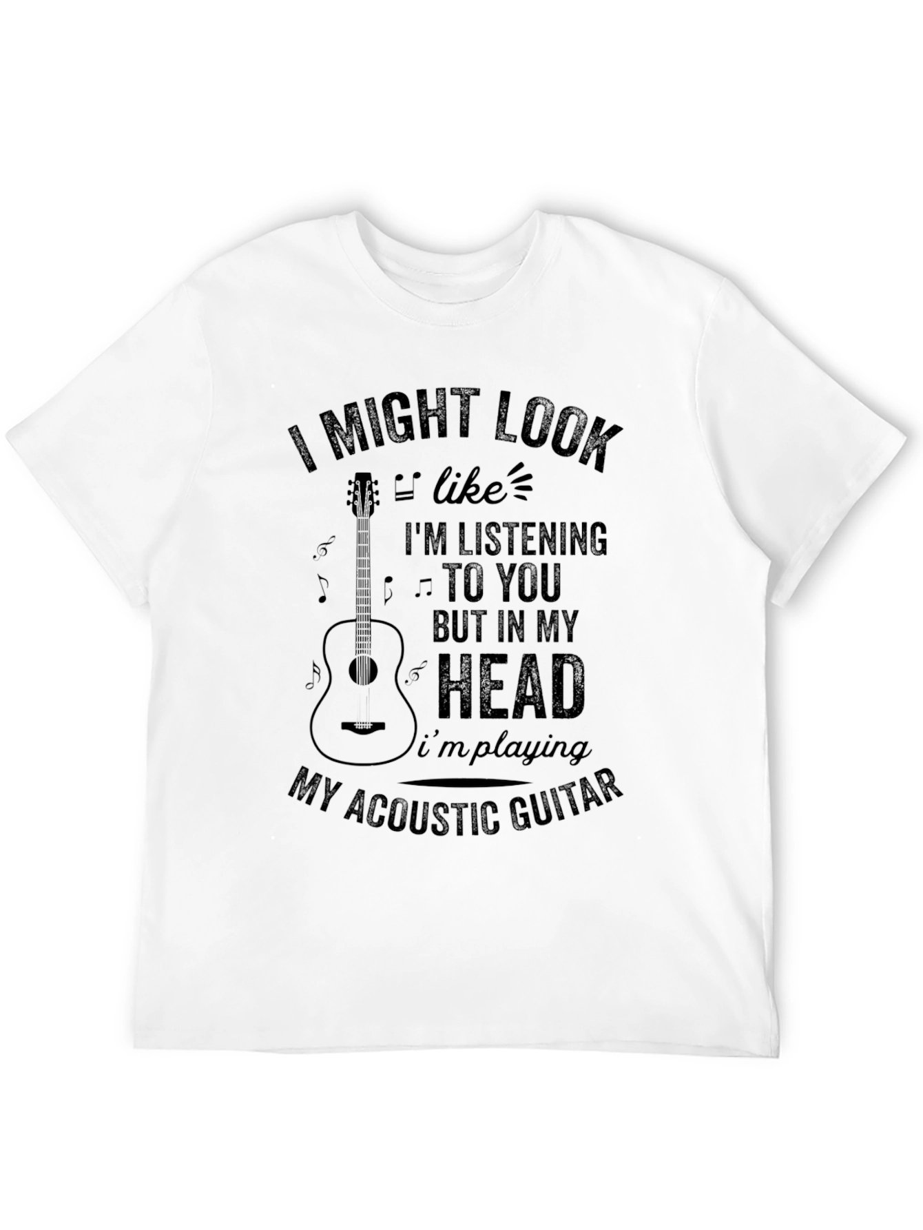 Acoustic Guitar T-Shirt - Musician Novelty Tee