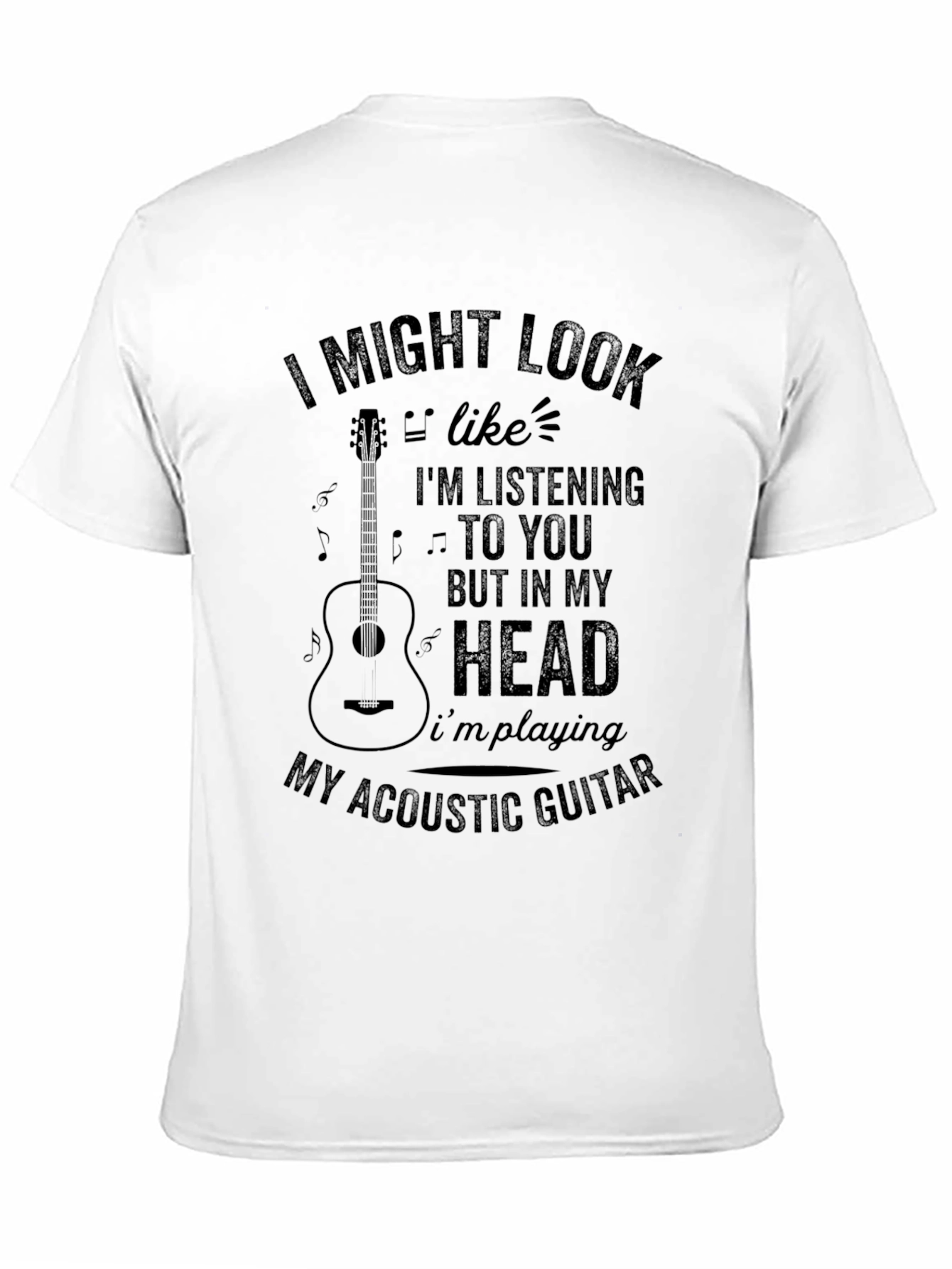 Acoustic Guitar T-Shirt - Musician Novelty Tee
