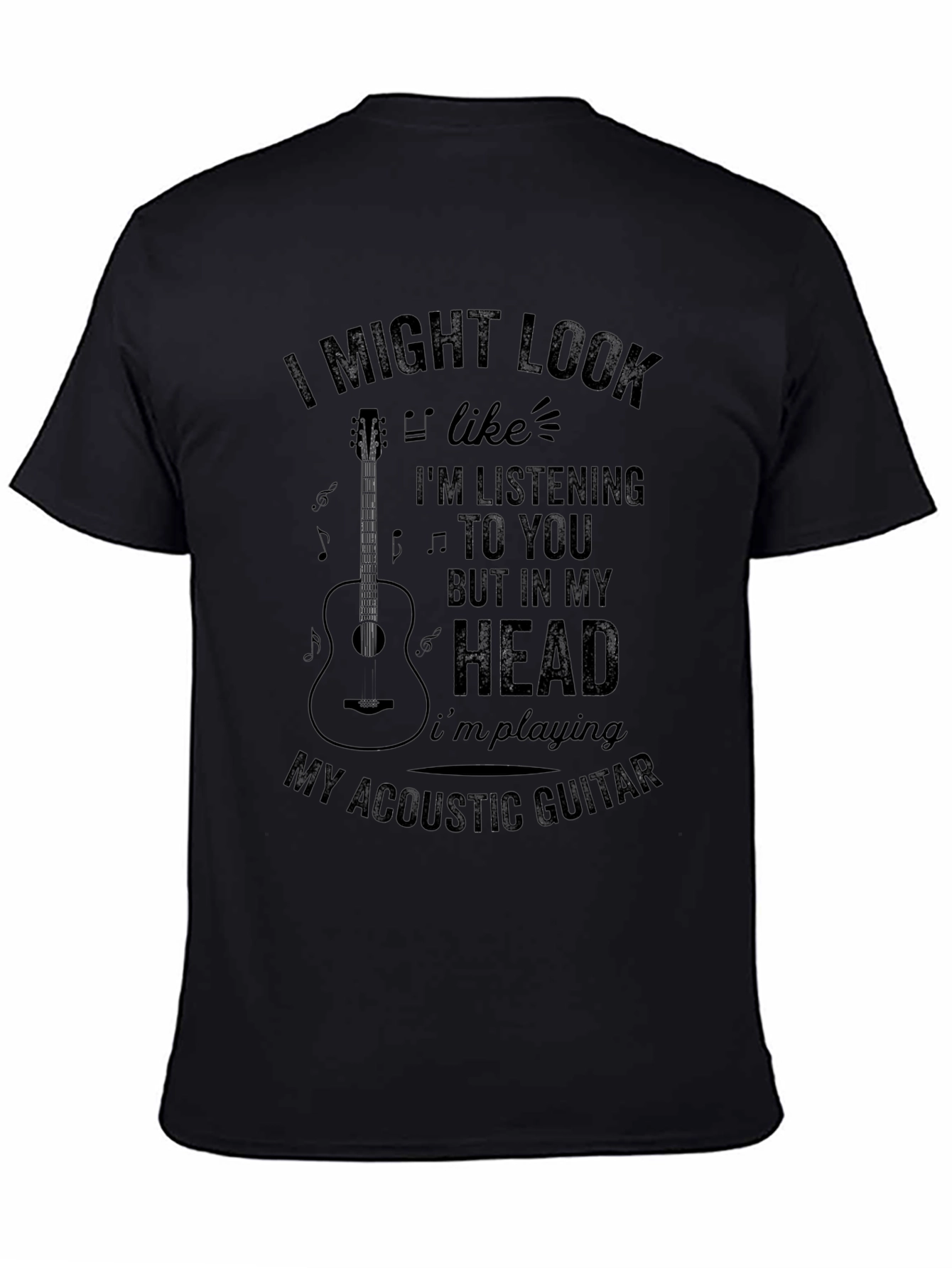 Acoustic Guitar T-Shirt - Musician Novelty Tee