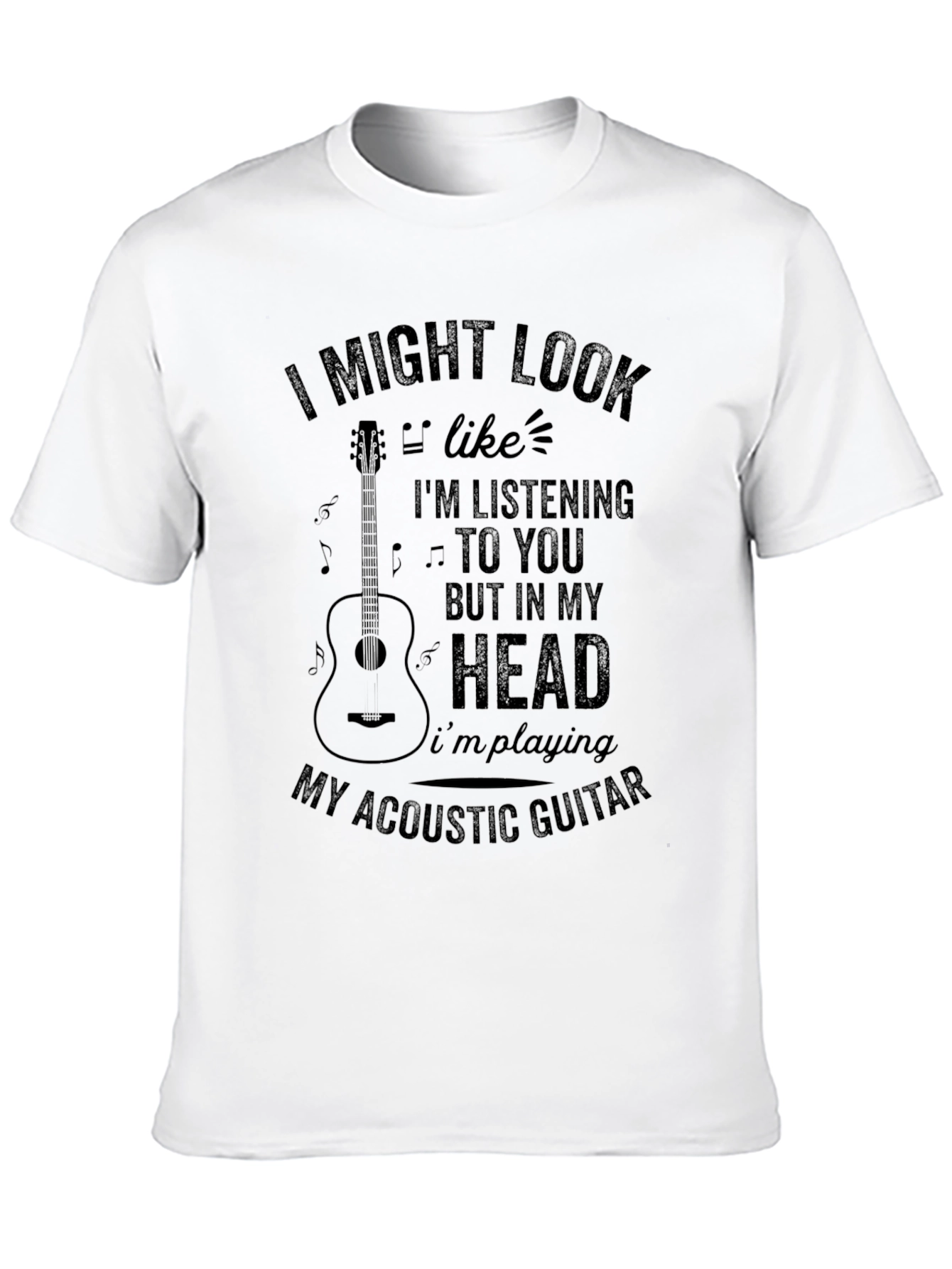 Acoustic Guitar T-Shirt - Musician Novelty Tee