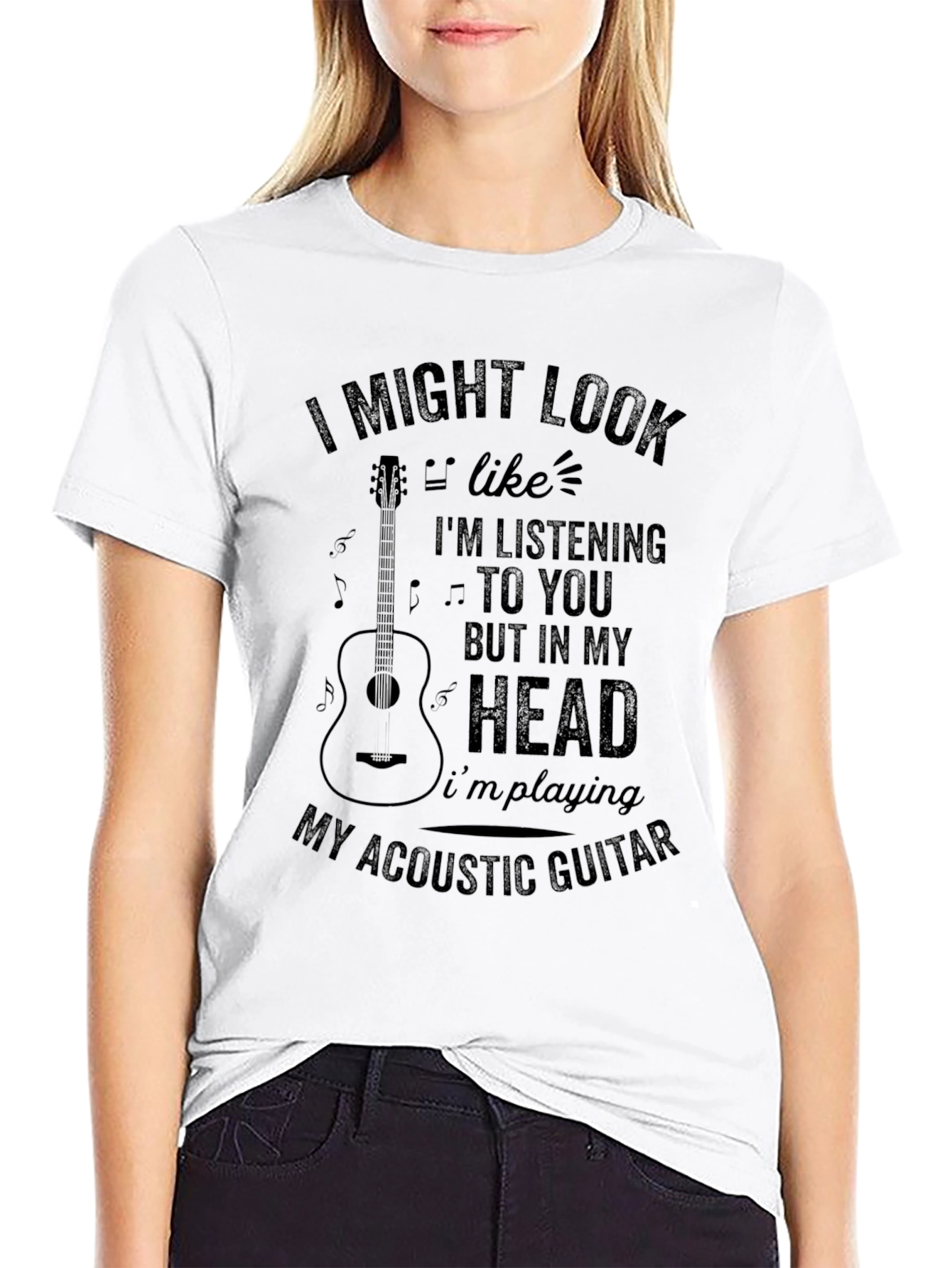 Acoustic Guitar T-Shirt - Musician Novelty Tee