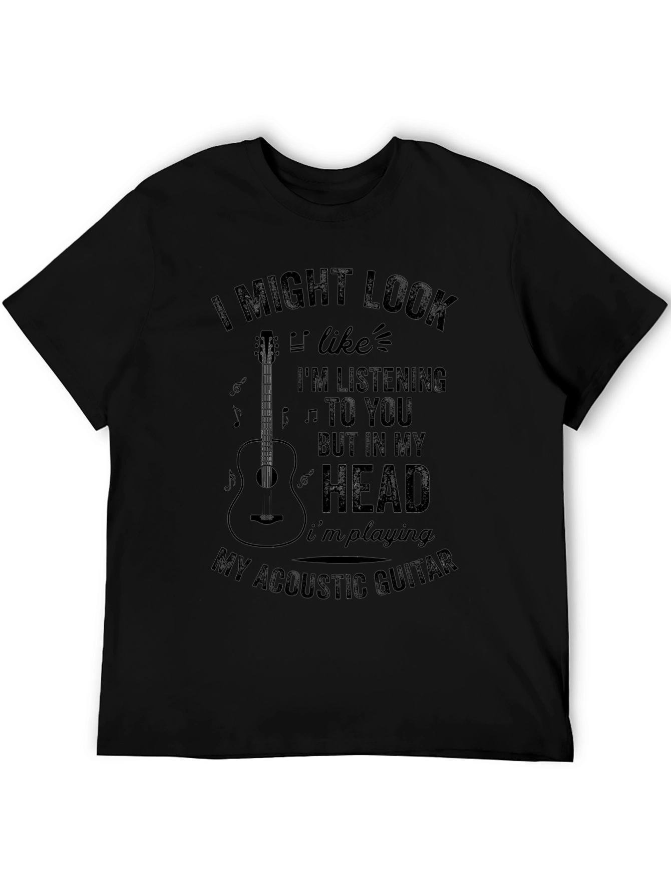 Acoustic Guitar T-Shirt - Musician Novelty Tee