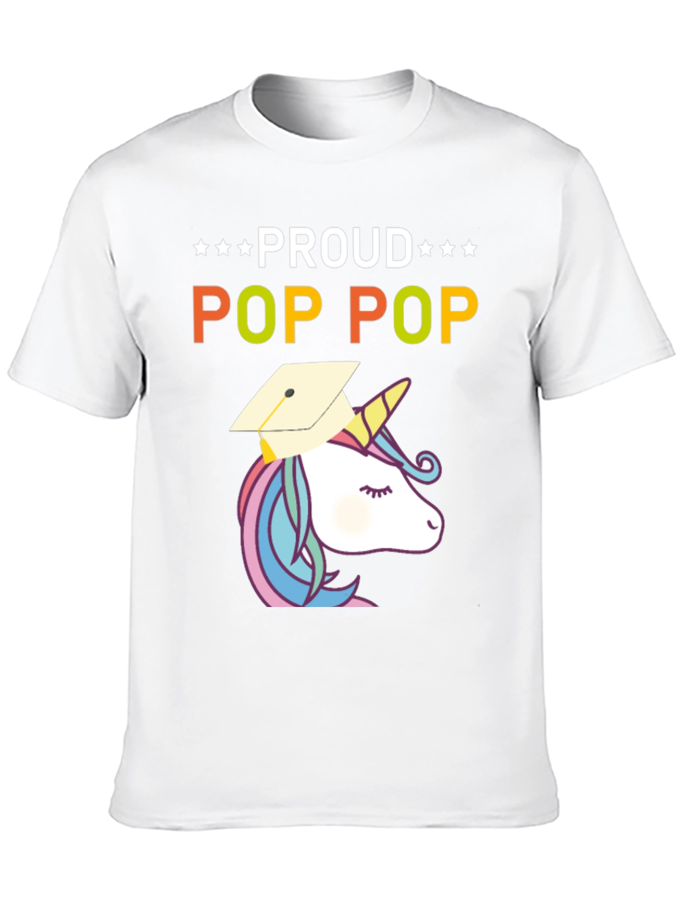 Proud Pop Pop Unicorn Graduation T-Shirt