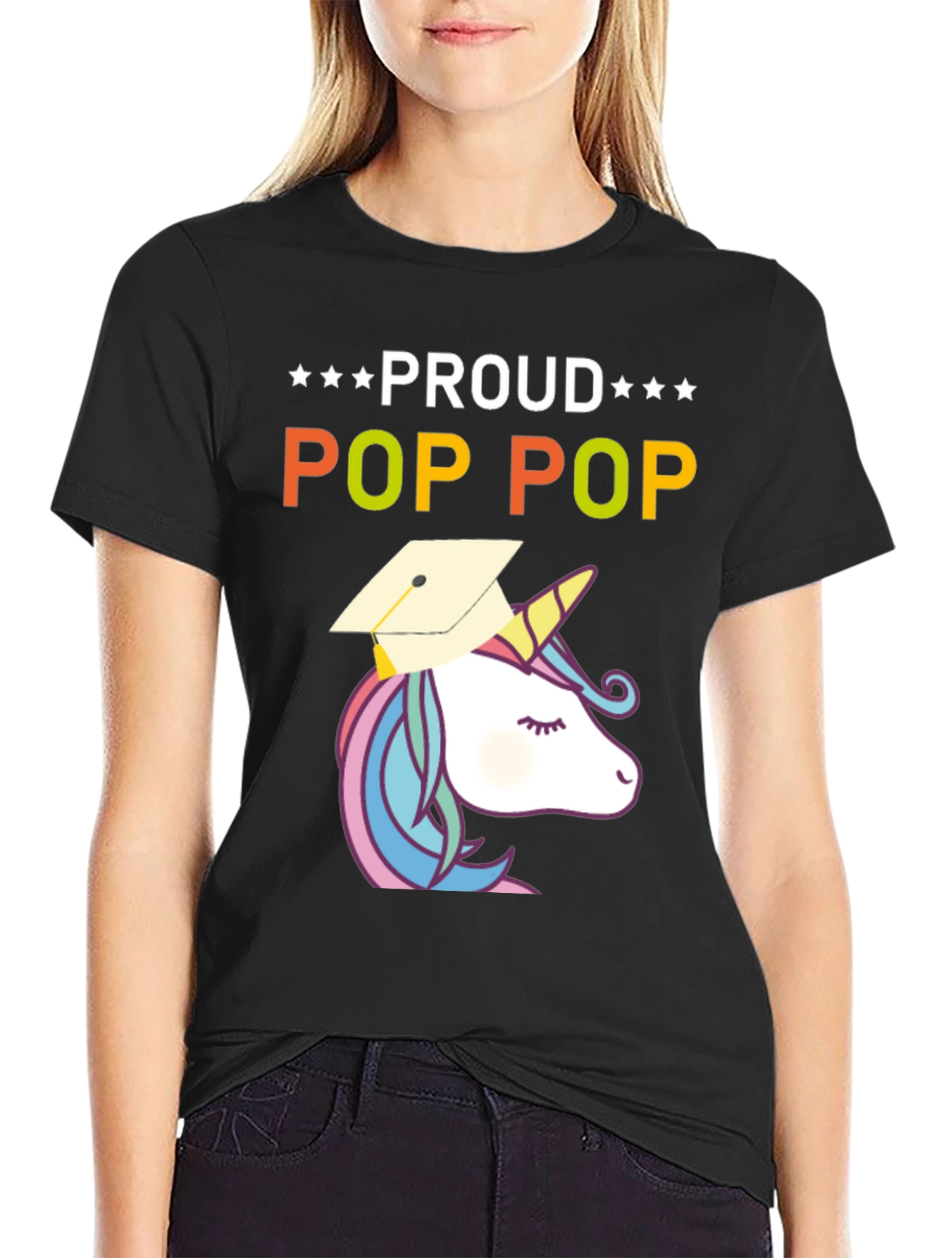 Proud Pop Pop Unicorn Graduation T-Shirt