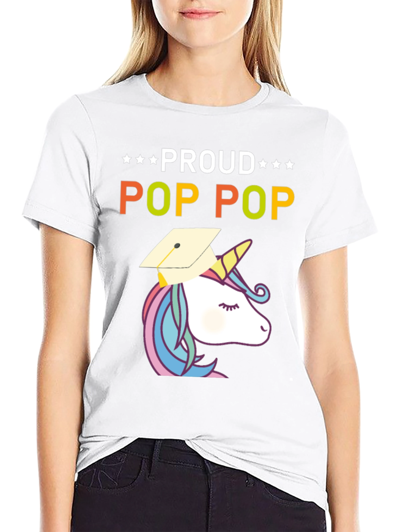 Proud Pop Pop Unicorn Graduation T-Shirt