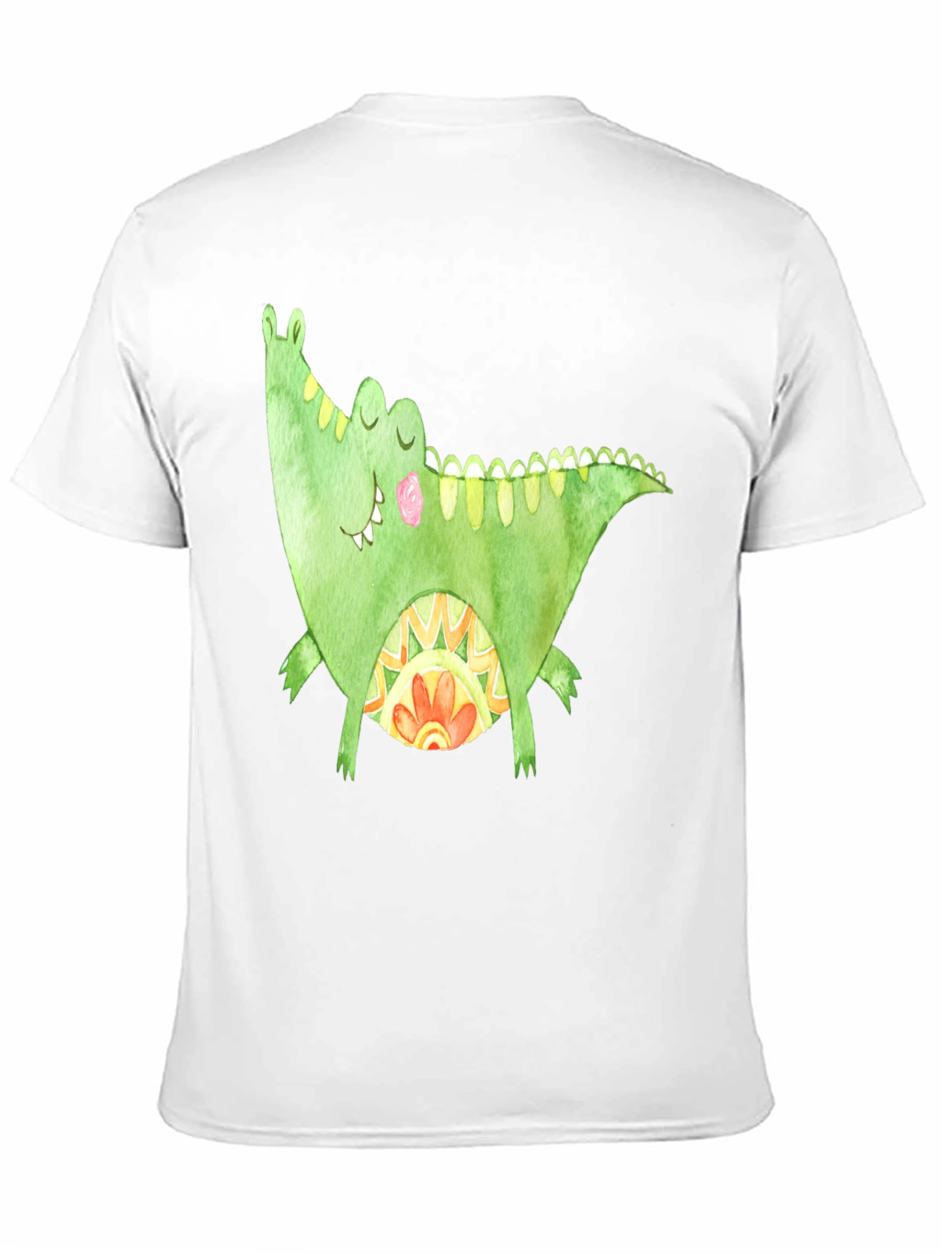 Whimsical Crocodile Graphic T-Shirt - Black