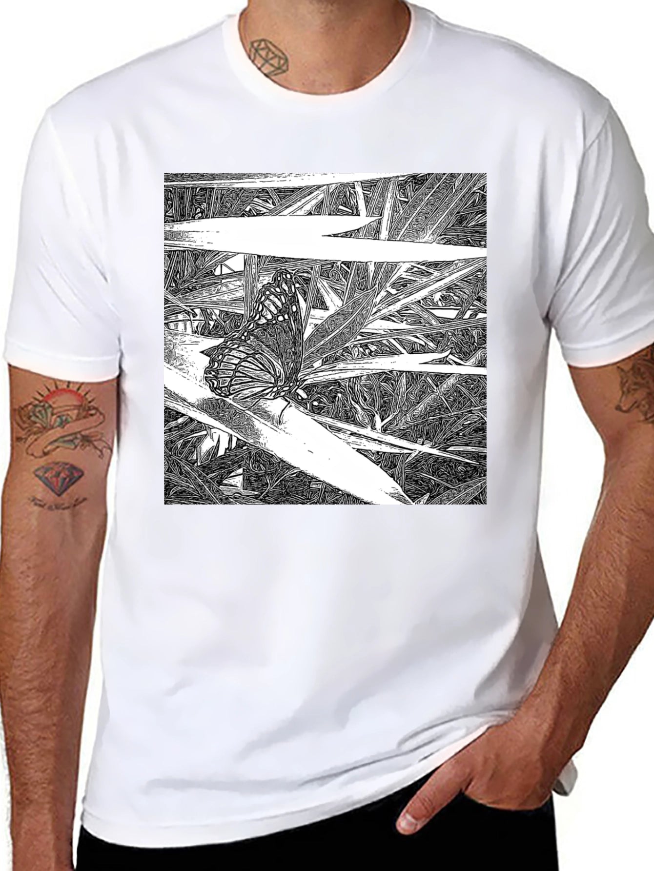 Butterfly Graphic Tee - Black T-Shirt