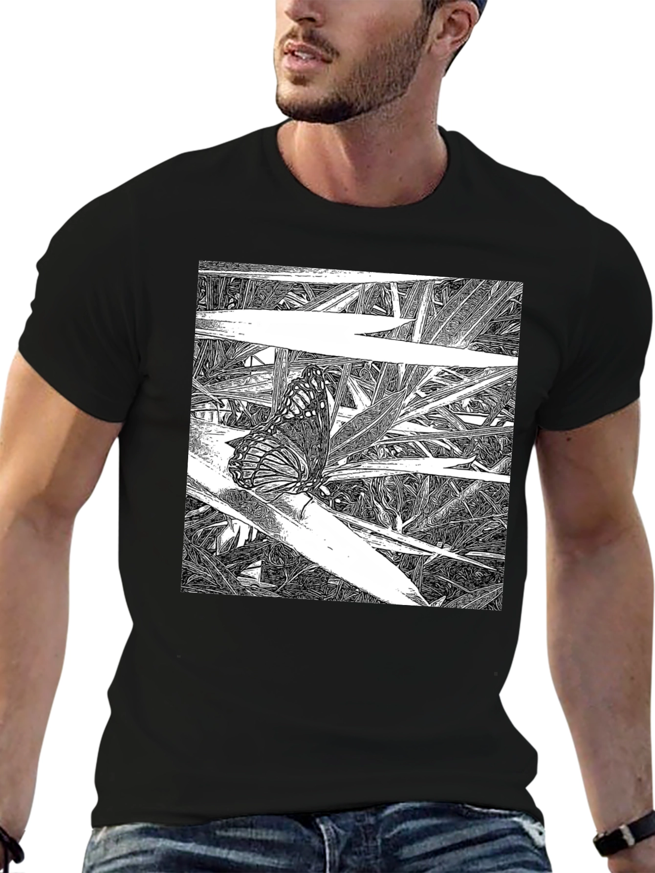 Butterfly Graphic Tee - Black T-Shirt