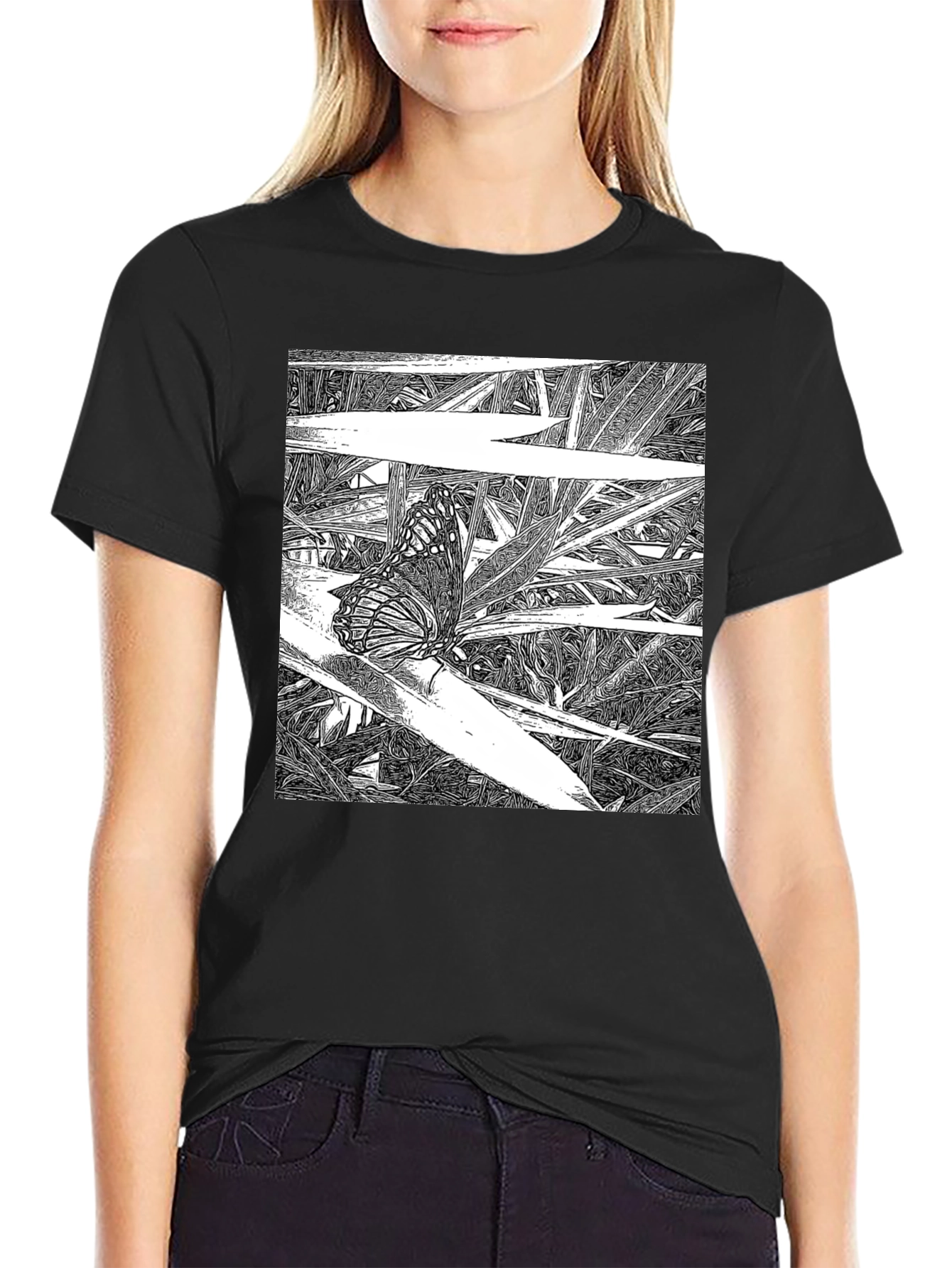 Butterfly Graphic Tee - Black T-Shirt