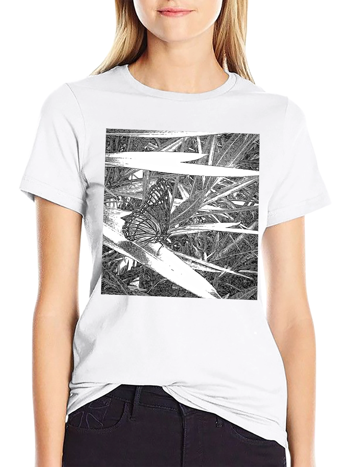 Butterfly Graphic Tee - Black T-Shirt