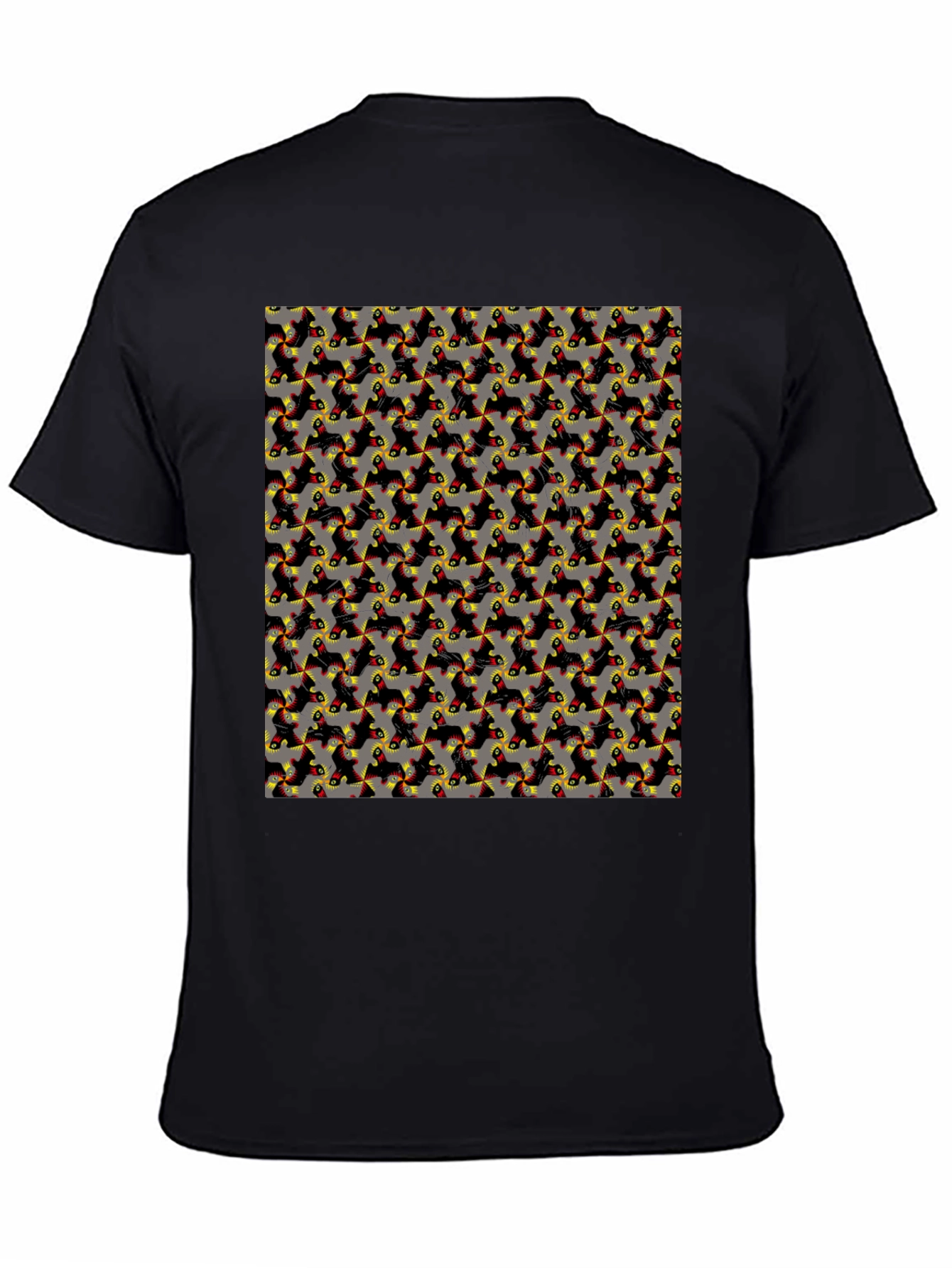 Patterned Print Mens Casual T-Shirt