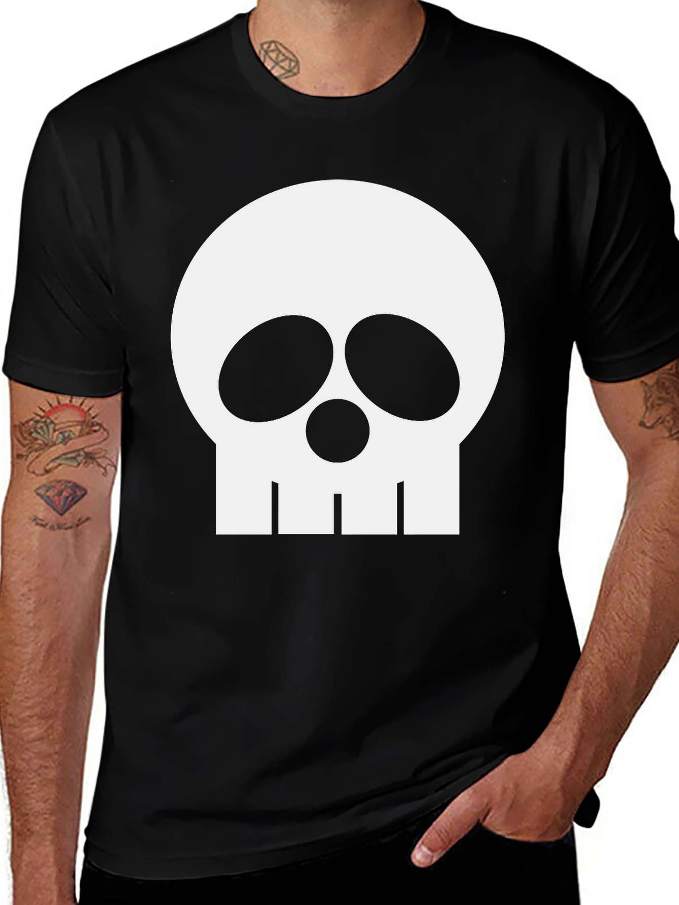 Skull Graphic Black T-Shirt - Modern Style