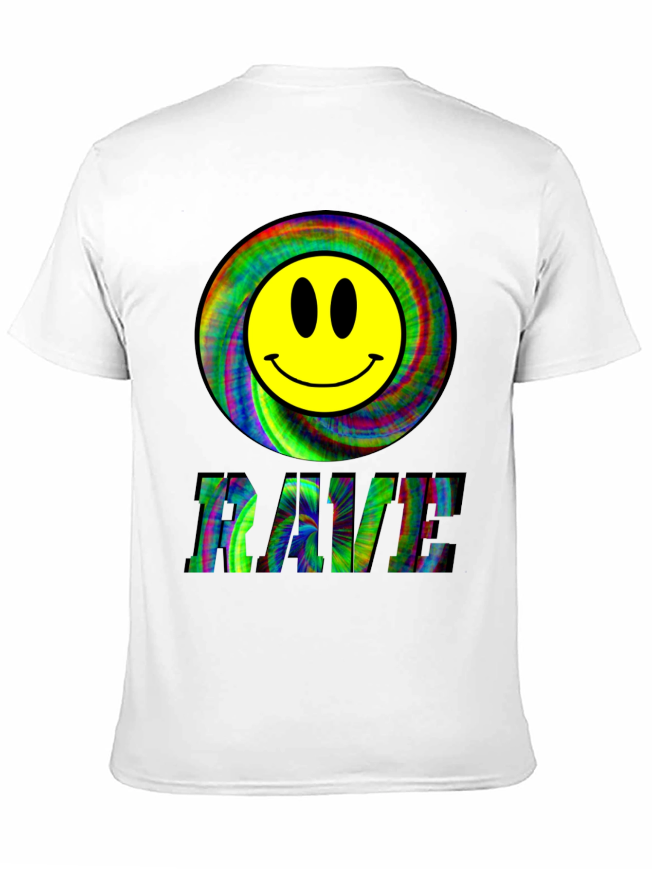 Rave Smiley Face Black T-Shirt