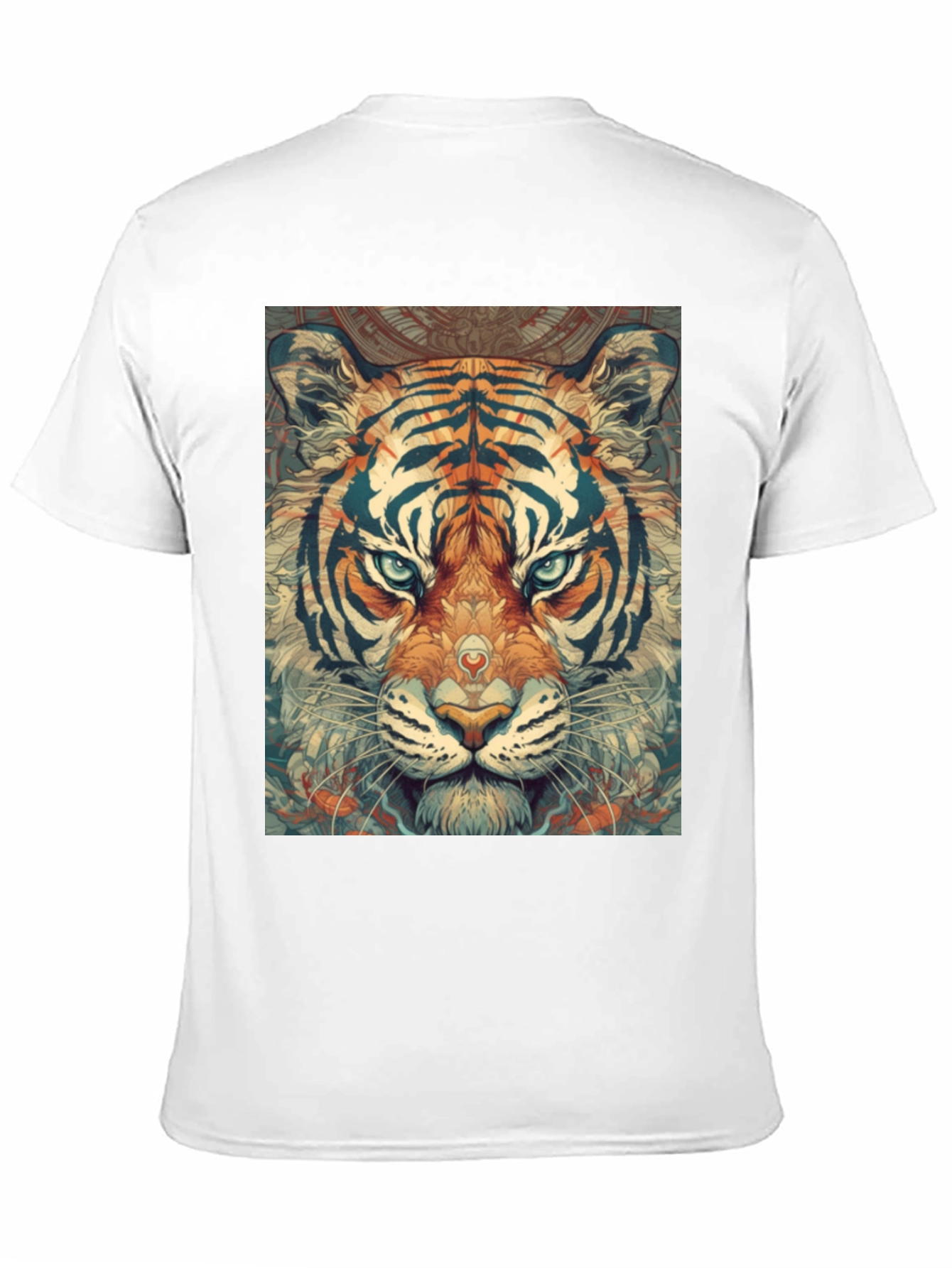 Tiger Graphic Print Black Crew Neck T-Shirt