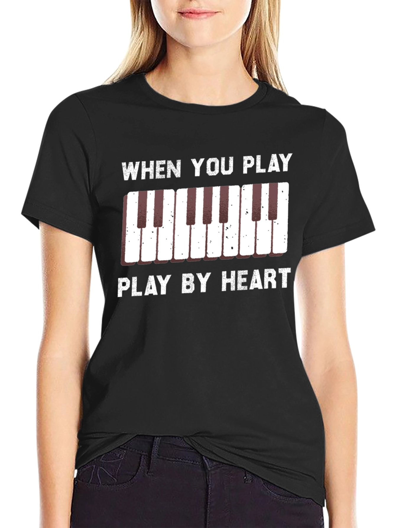 Play By Heart Piano Keys Graphic Tee