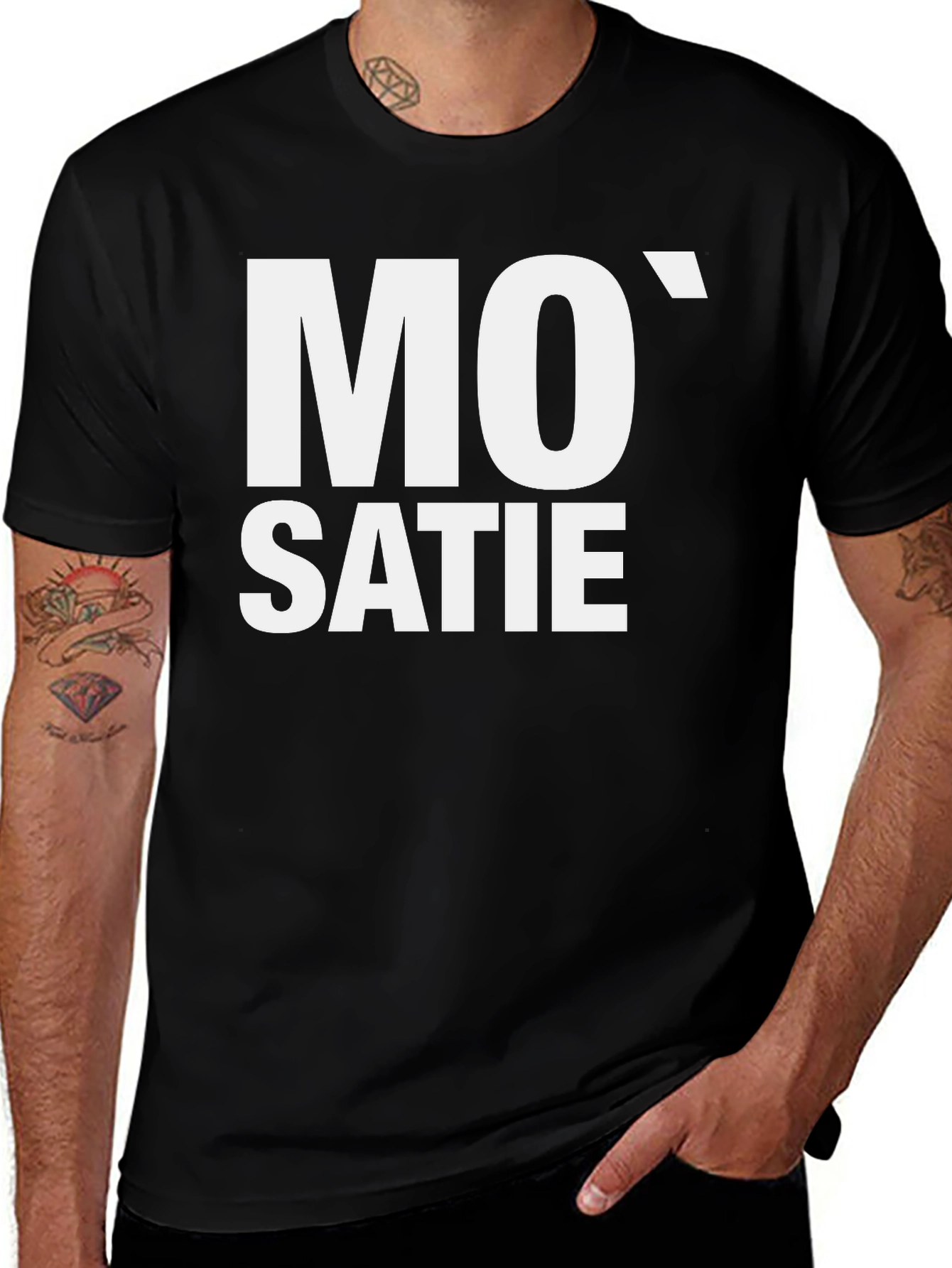 Mo Satie Black T-Shirt - Music Inspired Design