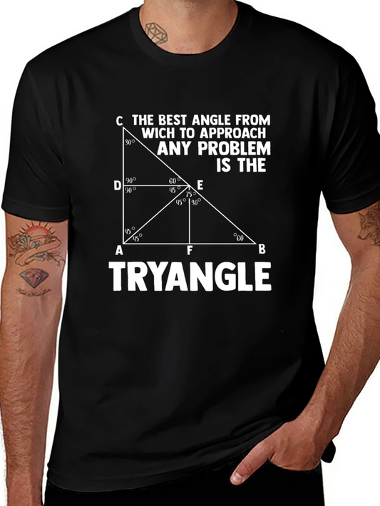 The Best Angle Math Humor Black T-Shirt