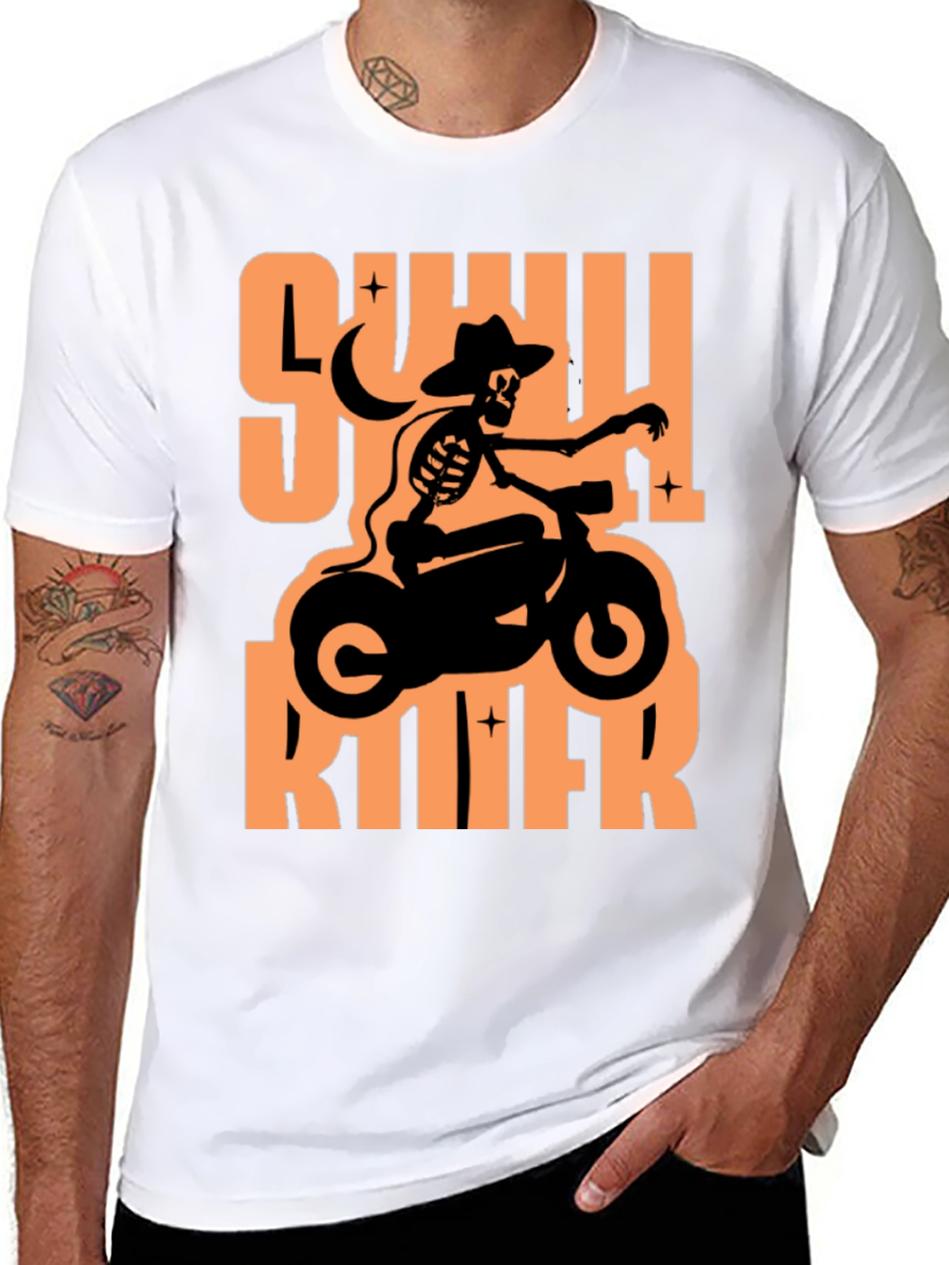 Skull Rider Graphic T-Shirt - Black