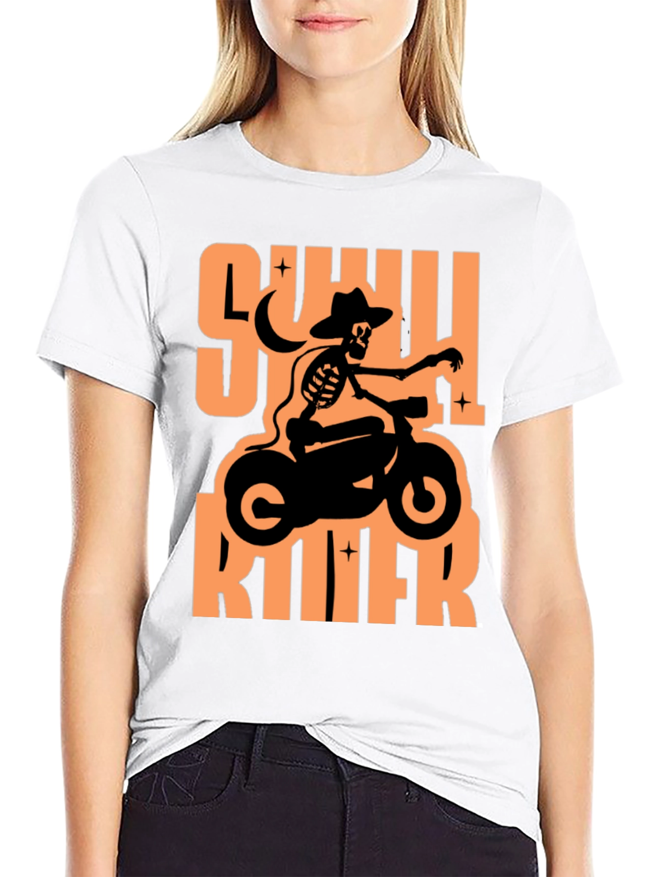 Skull Rider Graphic T-Shirt - Black