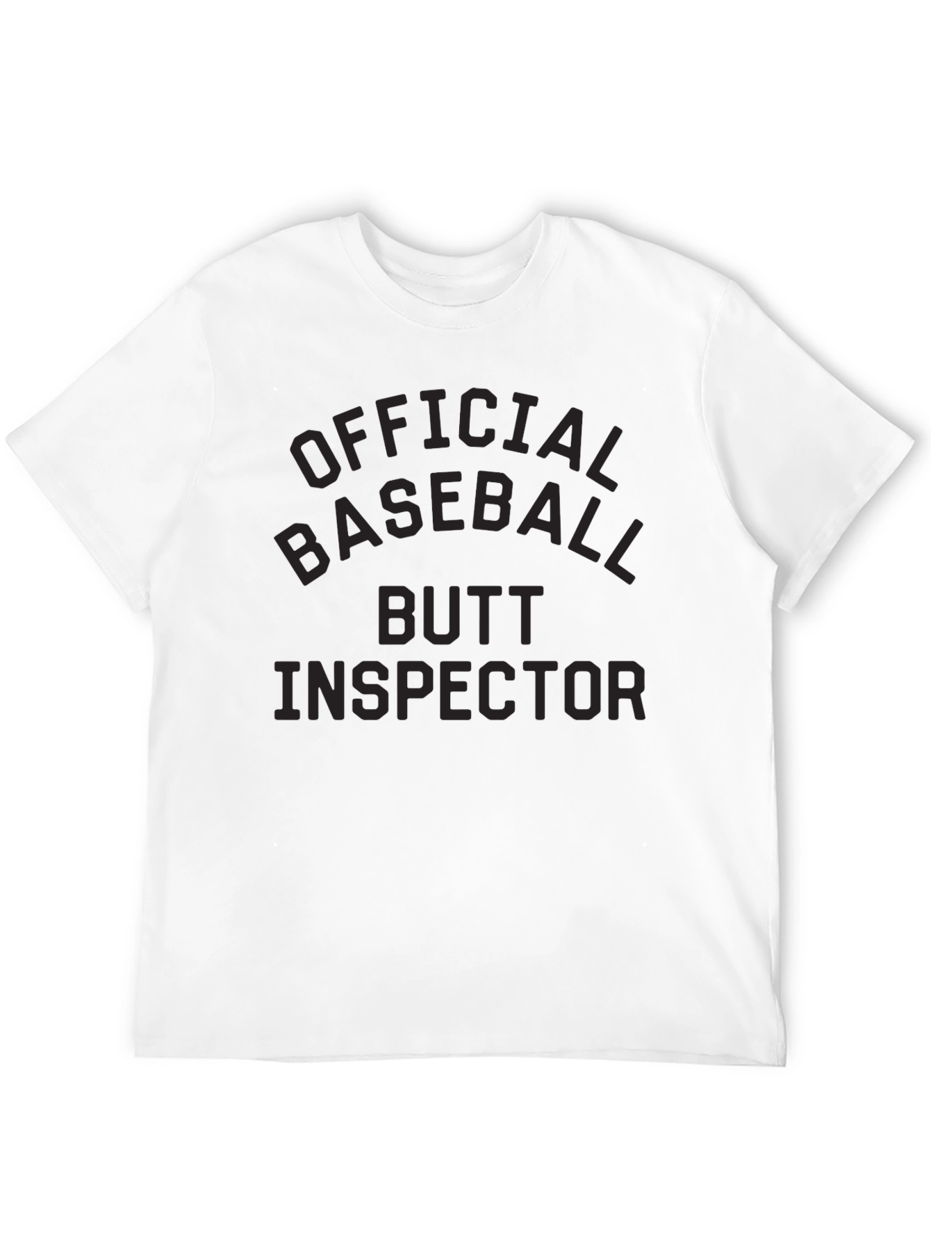 Official Baseball Butt Inspector T-Shirt - Novelty Tee