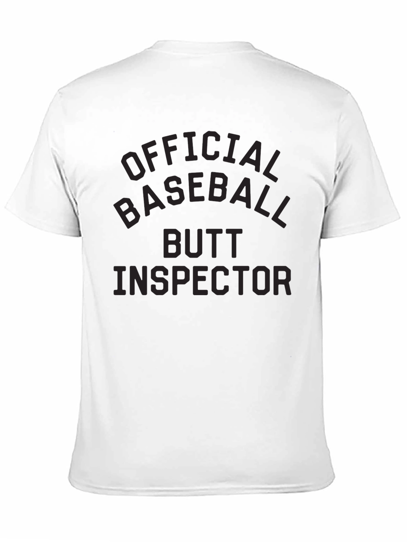 Official Baseball Butt Inspector T-Shirt - Novelty Tee