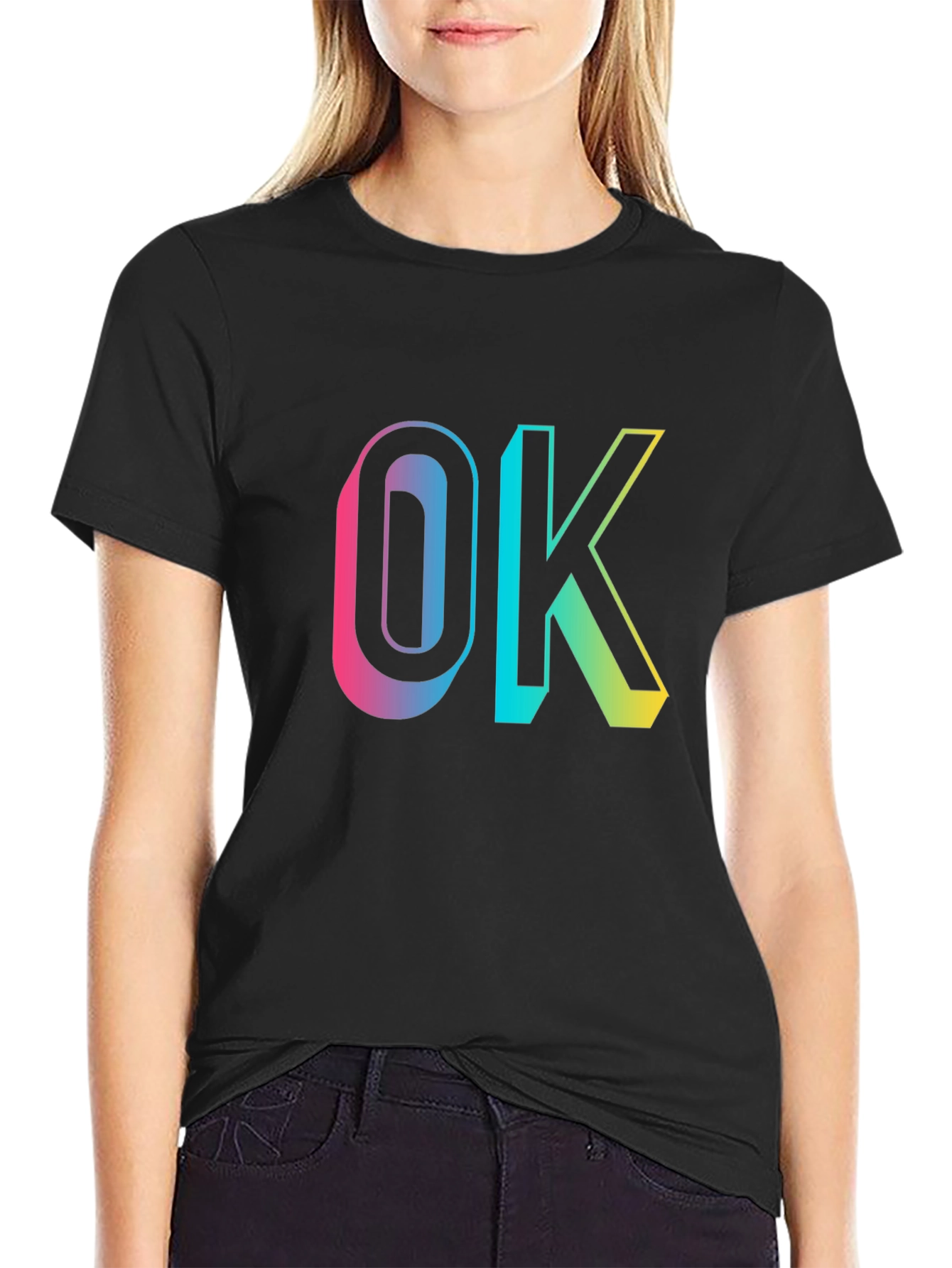 OK Gradient Graphic Tee - Casual Comfort