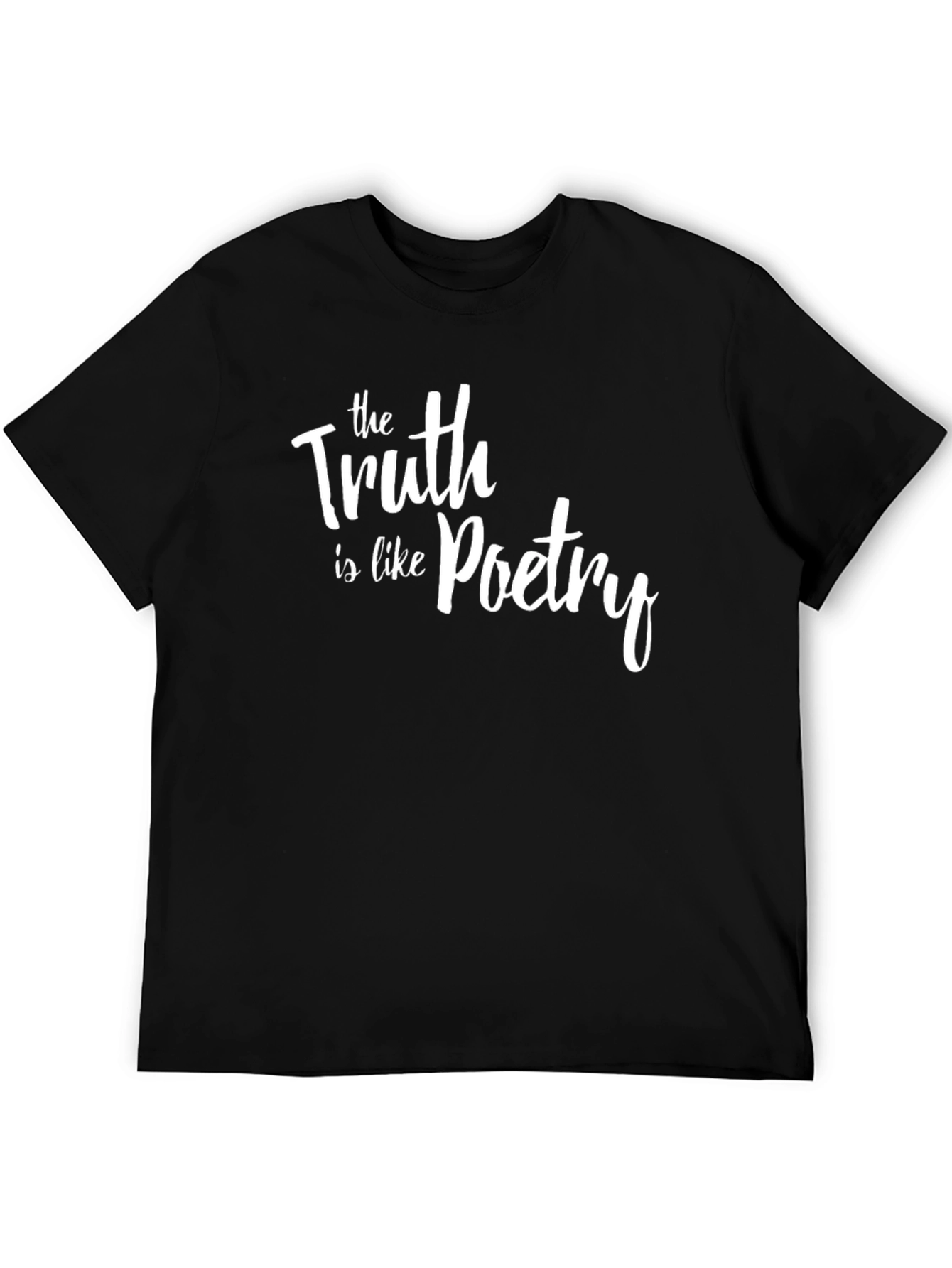 Truth is Like Poetry Graphic Tee - Black
