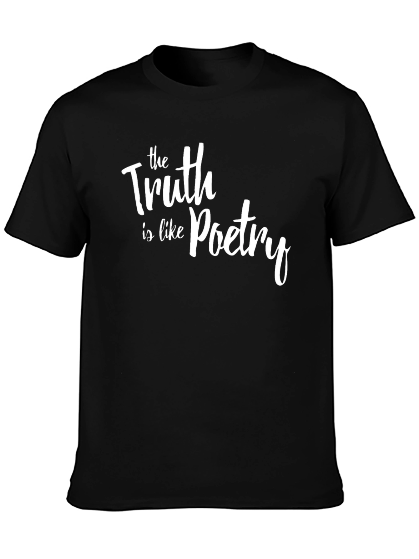 Truth is Like Poetry Graphic Tee - Black