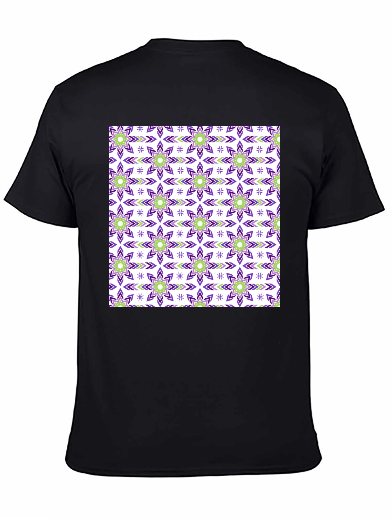 Patterned Crew Neck T-Shirt
