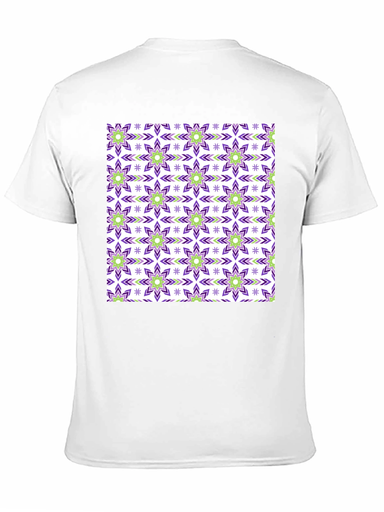 Patterned Crew Neck T-Shirt