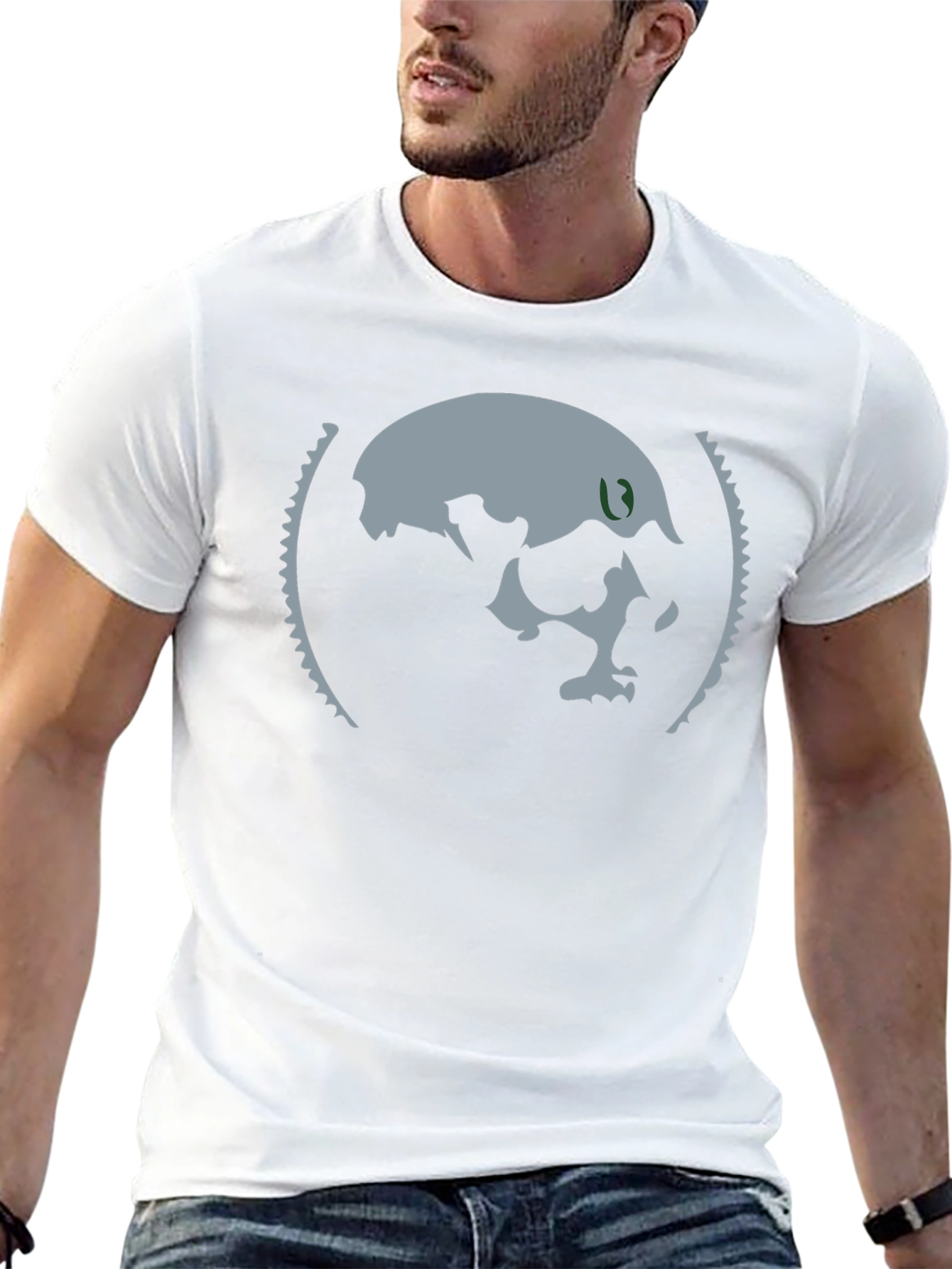 Skull Graphic Print Mens Black T-Shirt