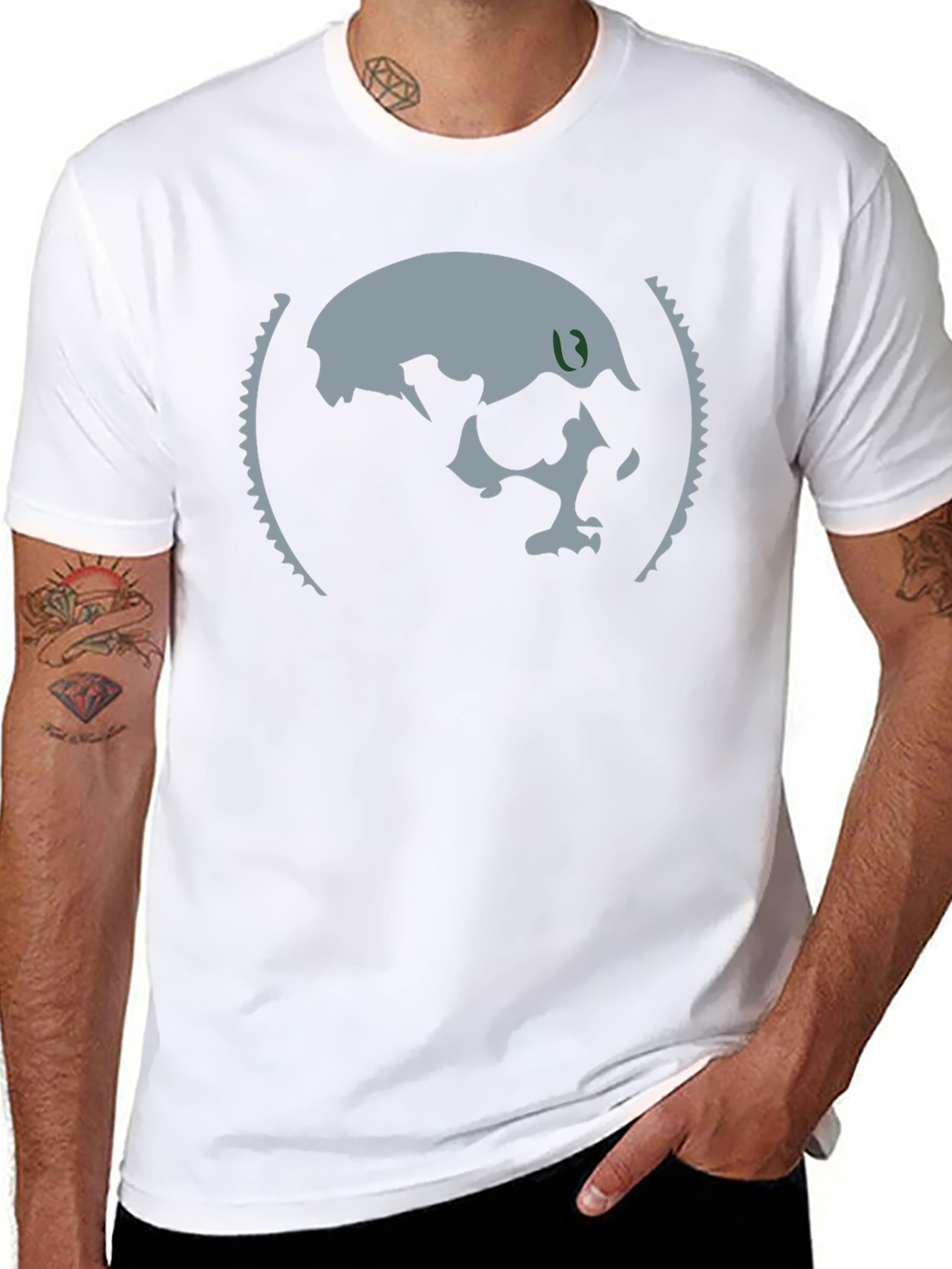 Skull Graphic Print Mens Black T-Shirt
