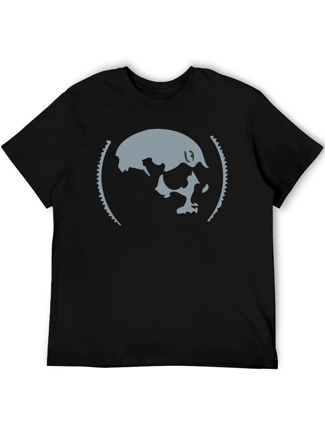 Skull Graphic Print Mens Black T-Shirt