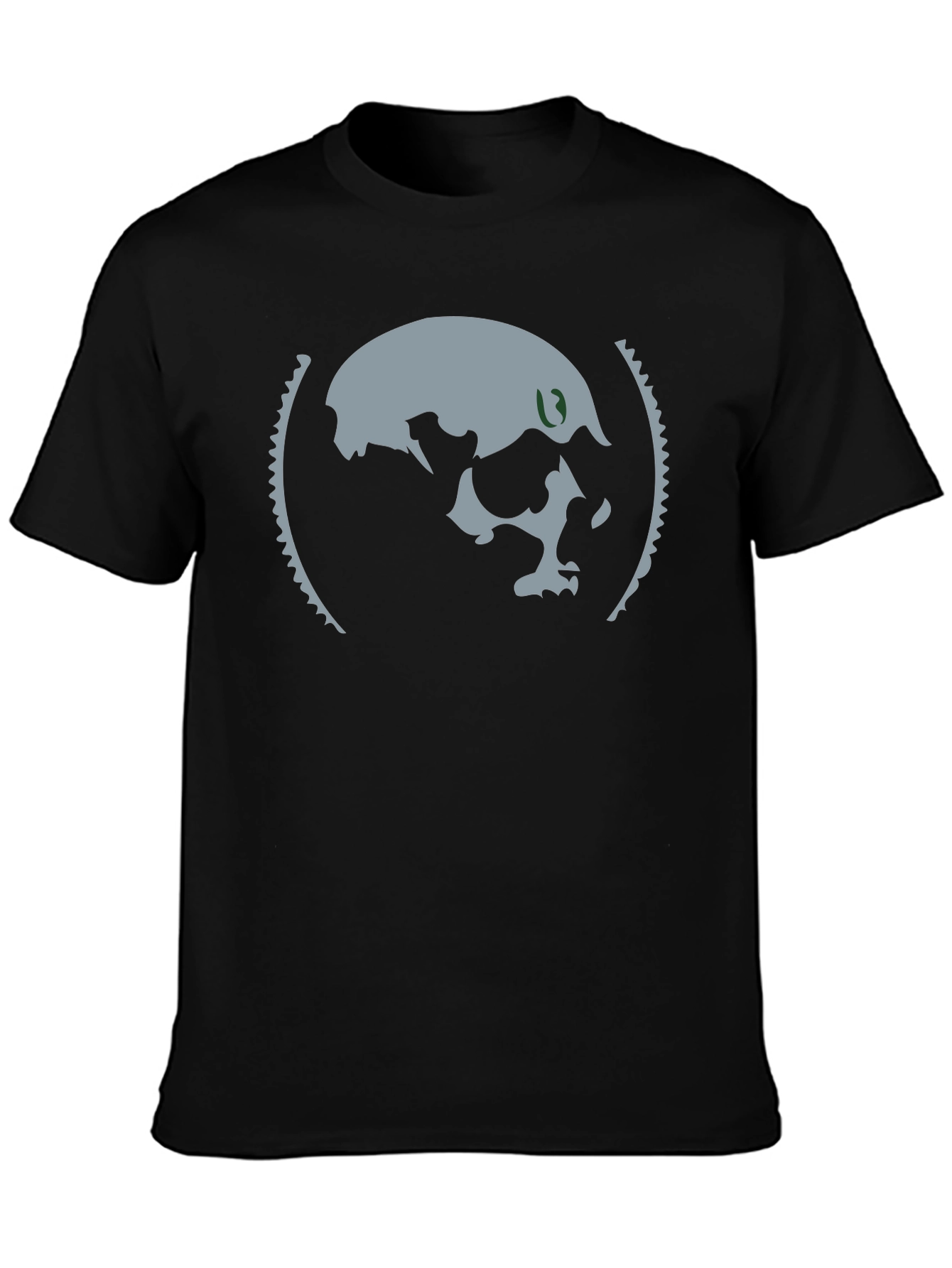 Skull Graphic Print Mens Black T-Shirt