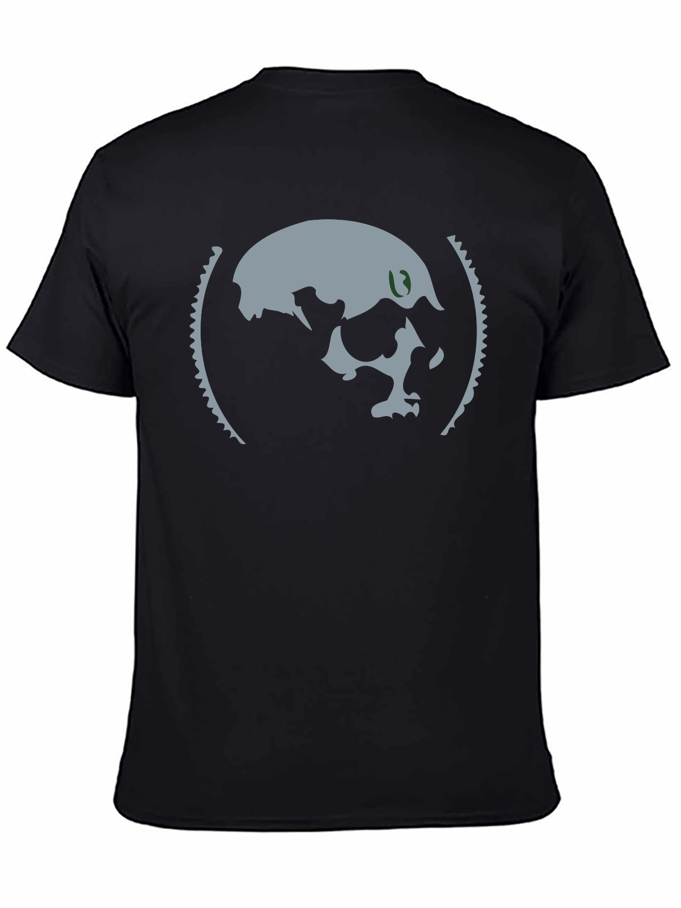 Skull Graphic Print Mens Black T-Shirt
