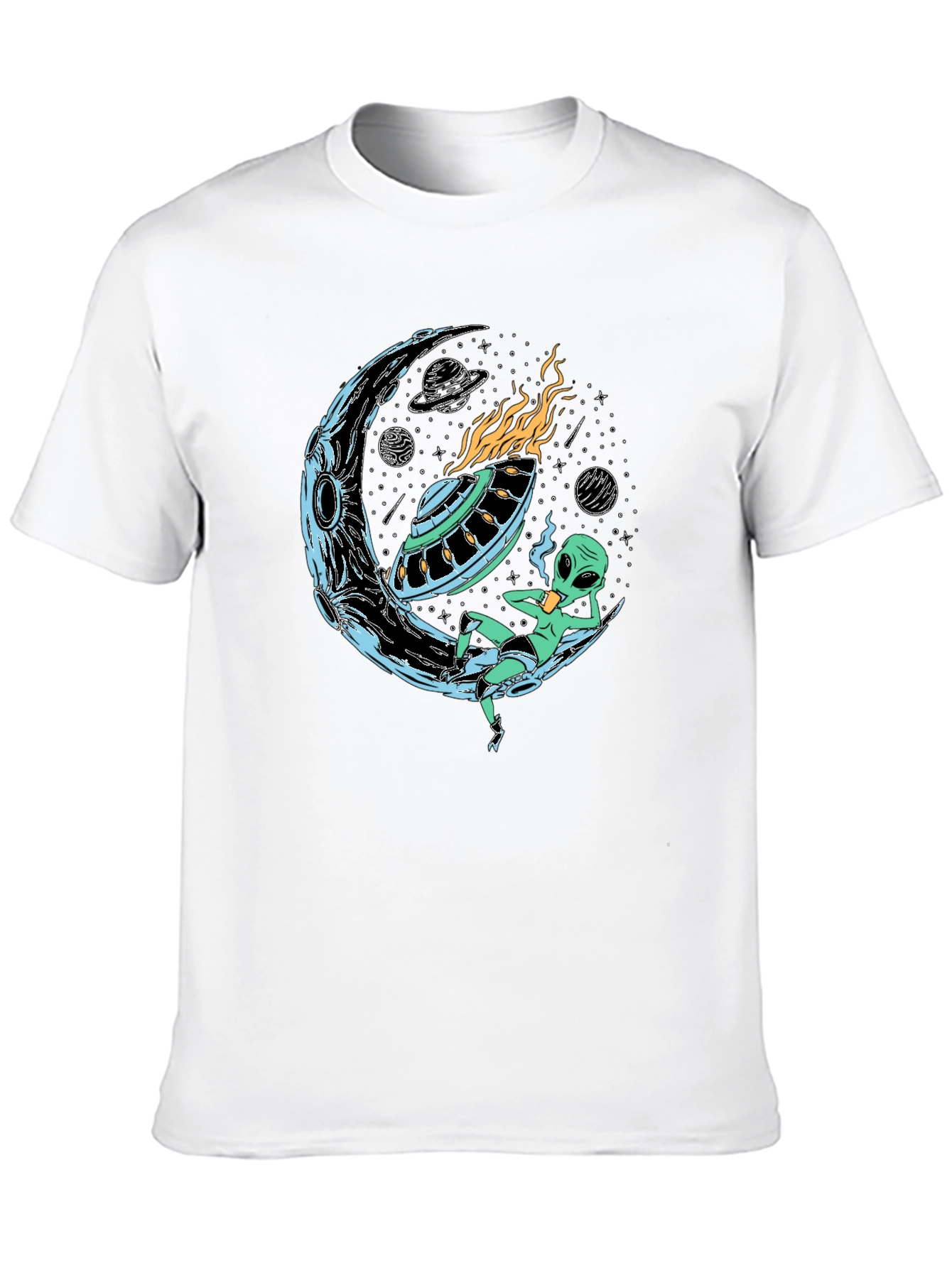 Alien Moon UFO Graphic Tee