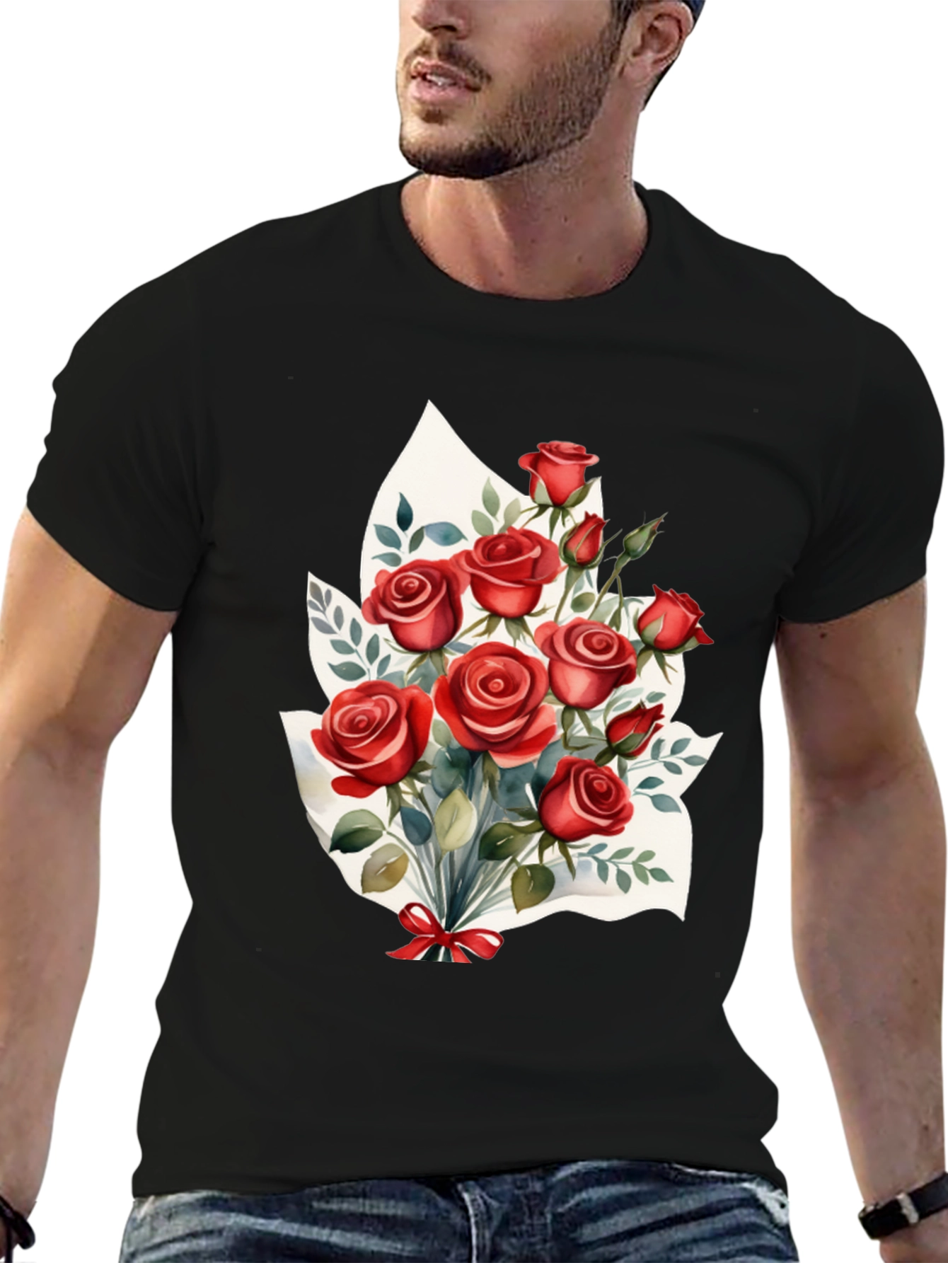Romantic Roses T-Shirt: Floral Bouquet Design