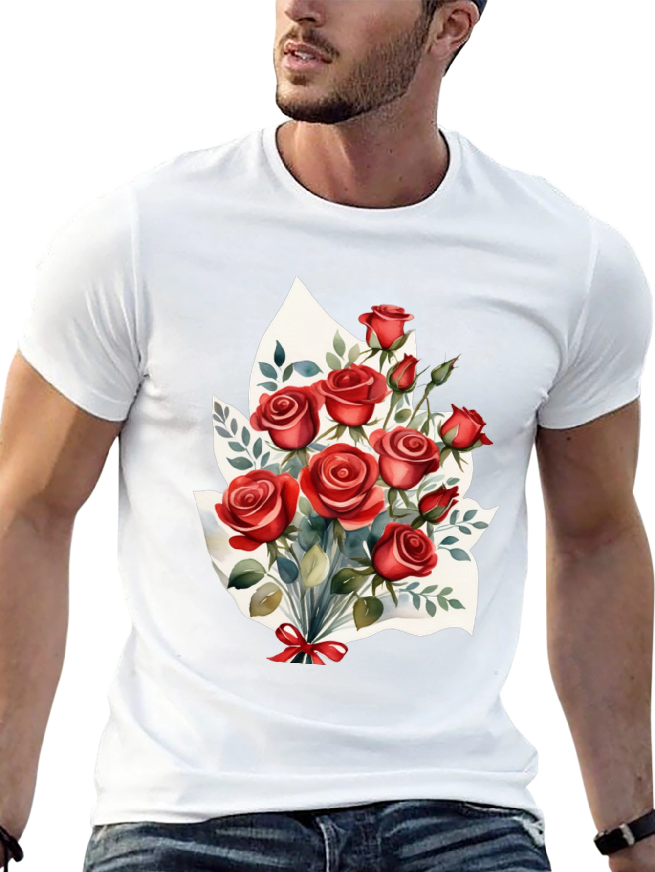 Romantic Roses T-Shirt: Floral Bouquet Design