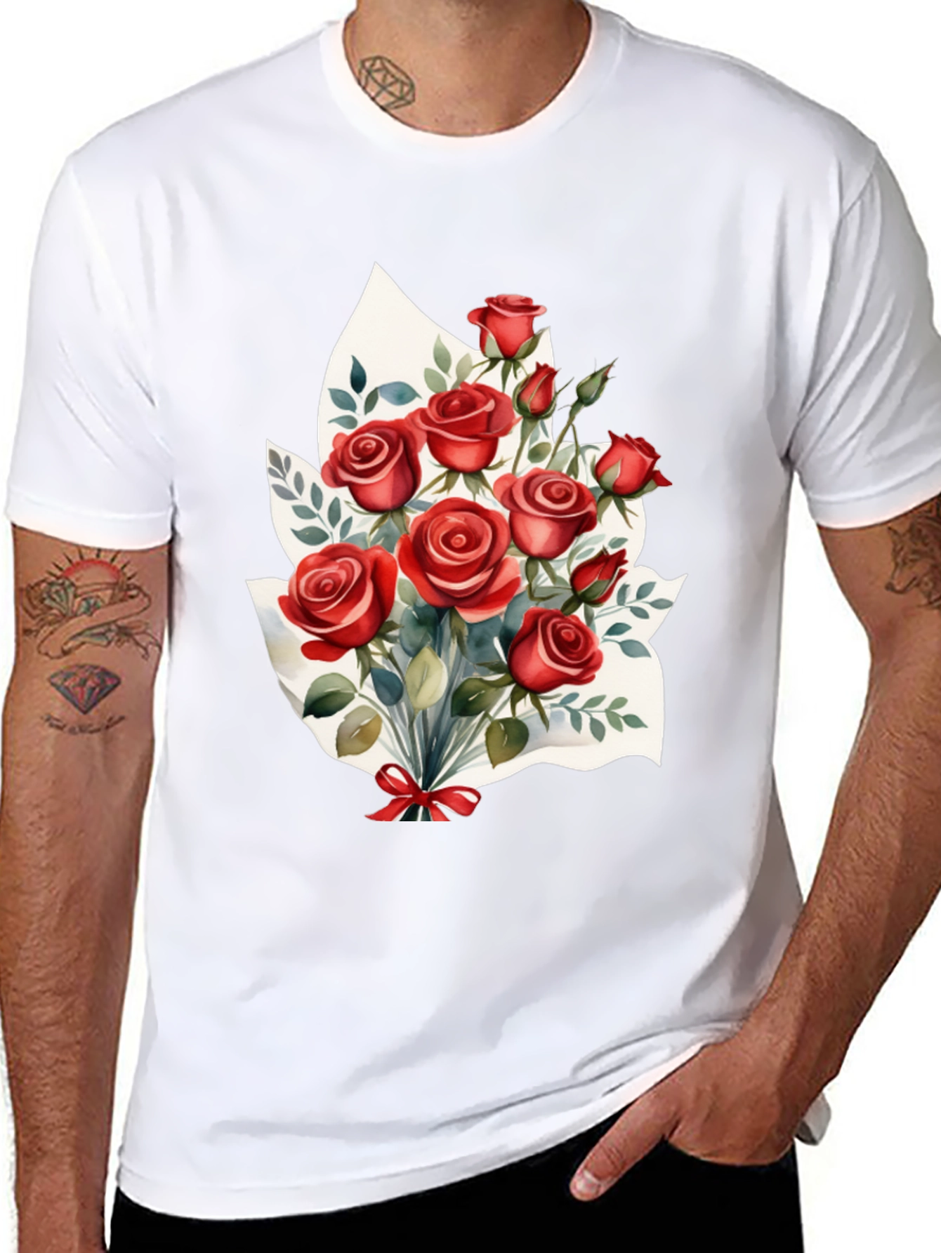 Romantic Roses T-Shirt: Floral Bouquet Design