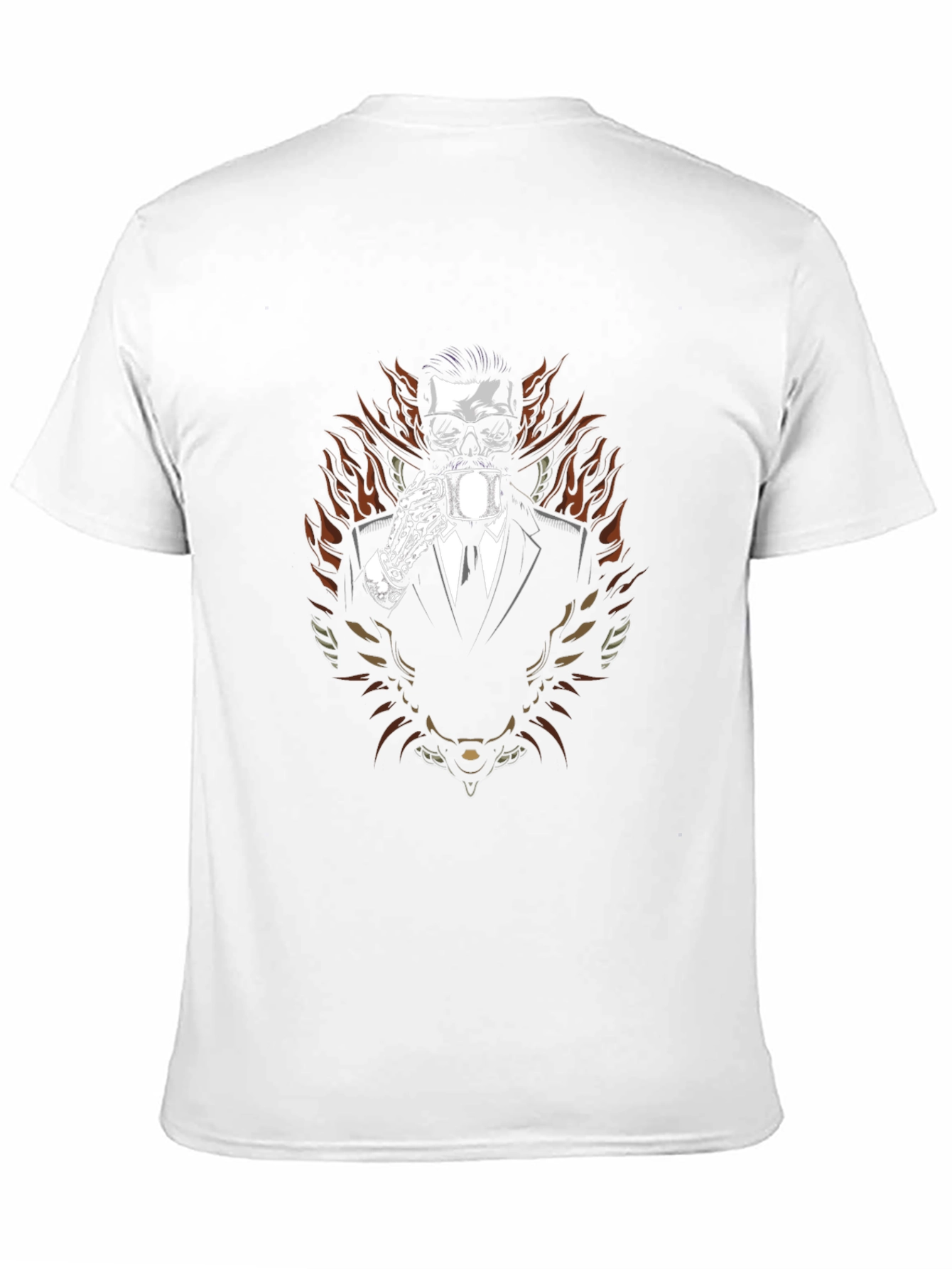 Skull in Suit Graphic Tee - Coffee Time!