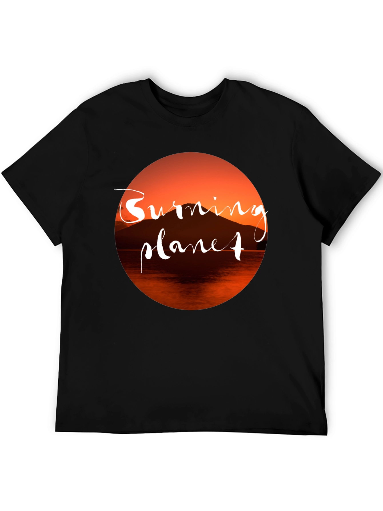 Burning Planet Graphic Tee - Eco-Conscious Fashion