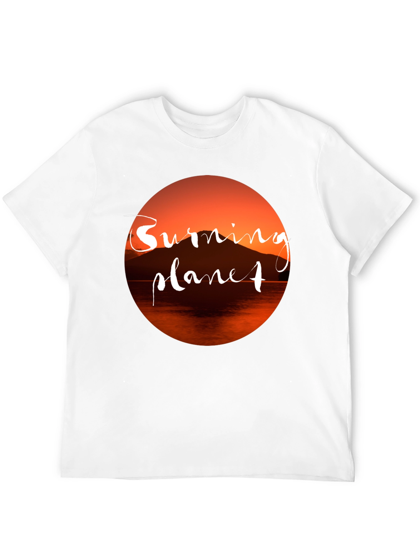 Burning Planet Graphic Tee - Eco-Conscious Fashion