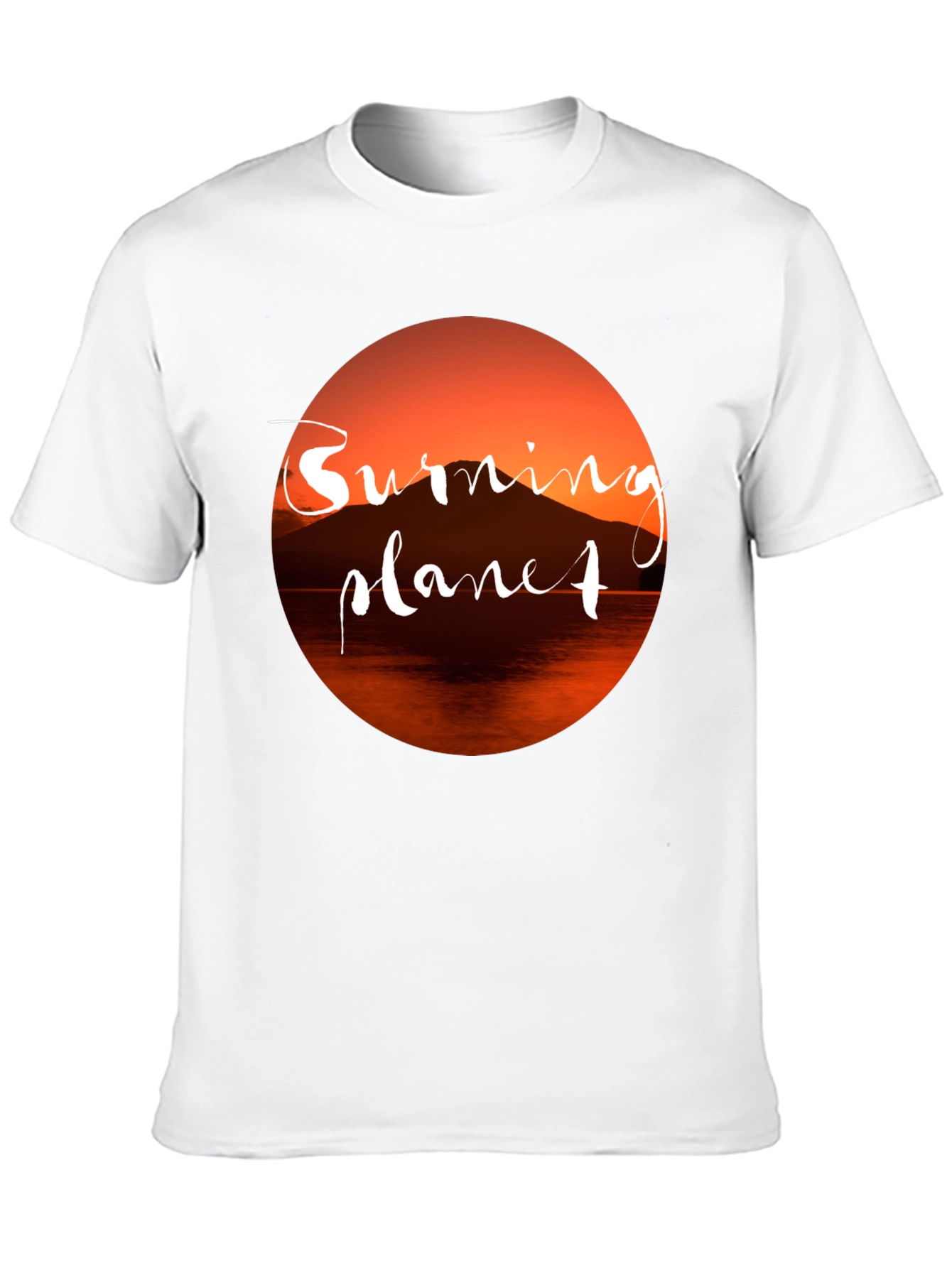 Burning Planet Graphic Tee - Eco-Conscious Fashion